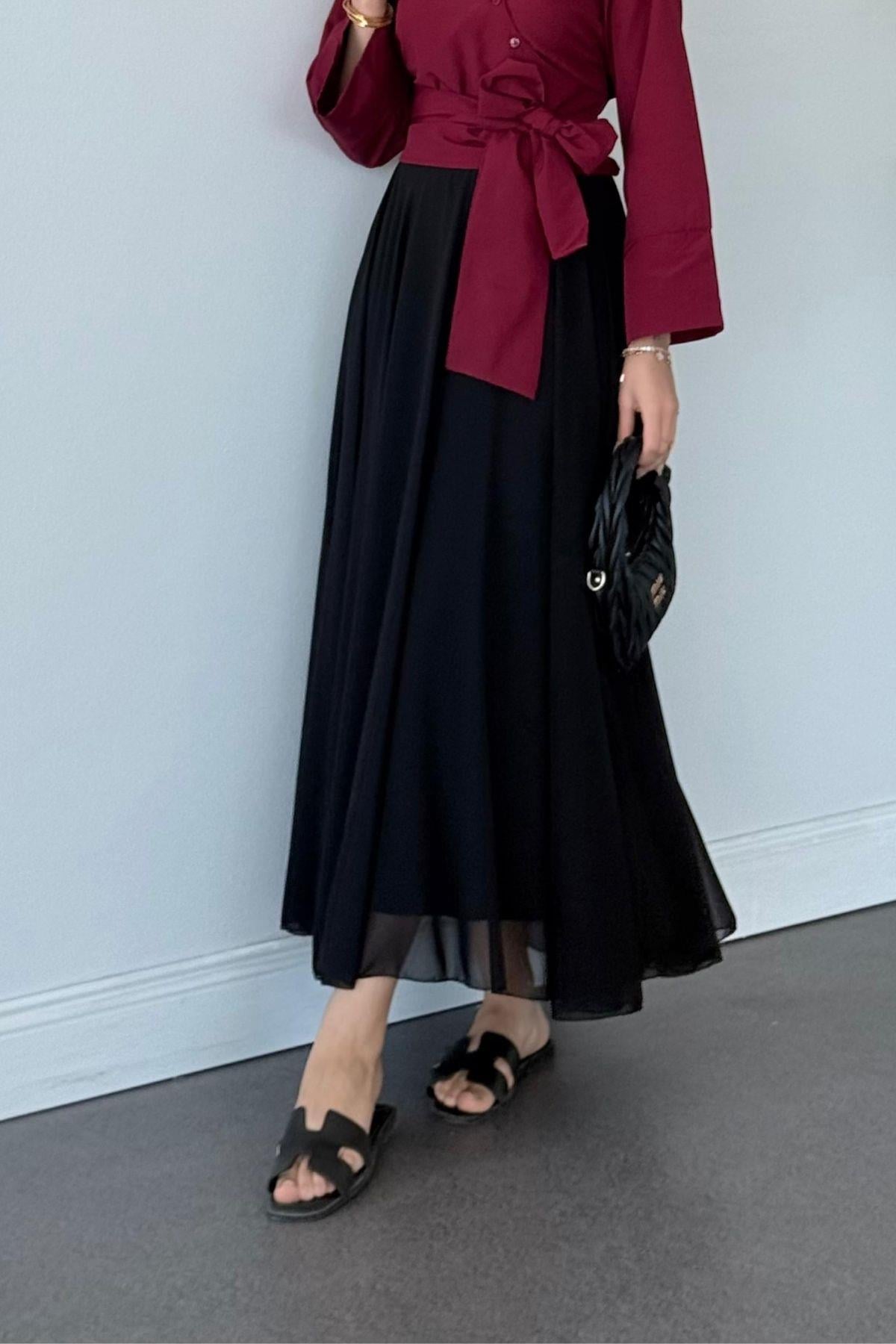 Kumru Etek Siyah, Fiyatları Kumru Etek Siyah - Haza Moda 