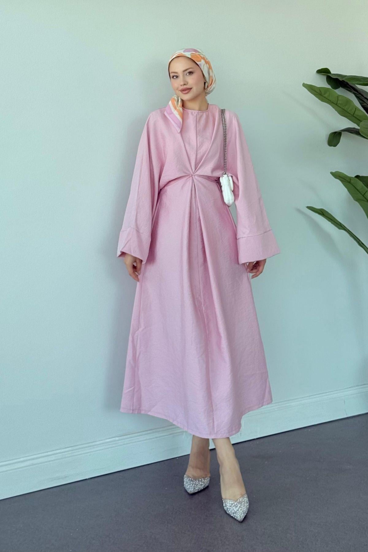 Leona Elbise Pembe, Fiyatları Leona Elbise Pembe- Haza Moda