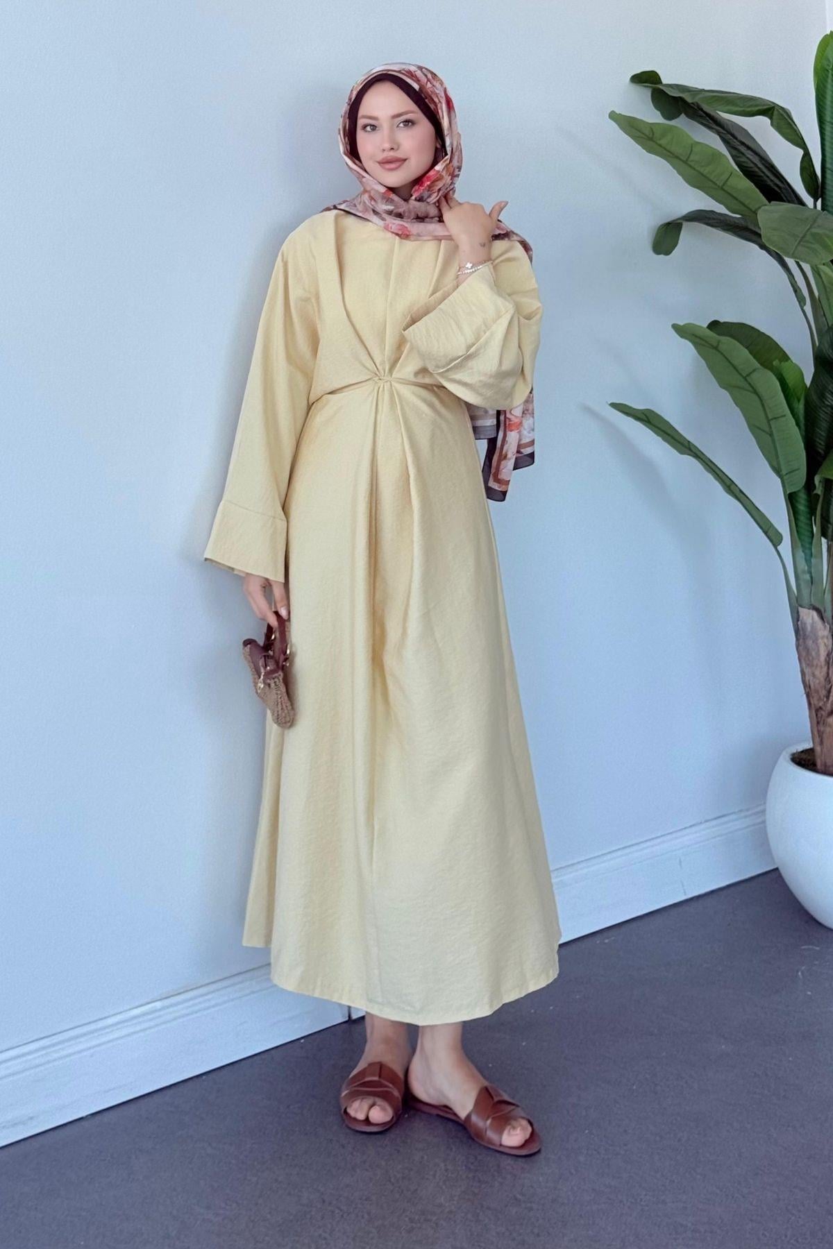 Leona Elbise Sarı, Fiyatları Leona Elbise Sarı- Haza Moda