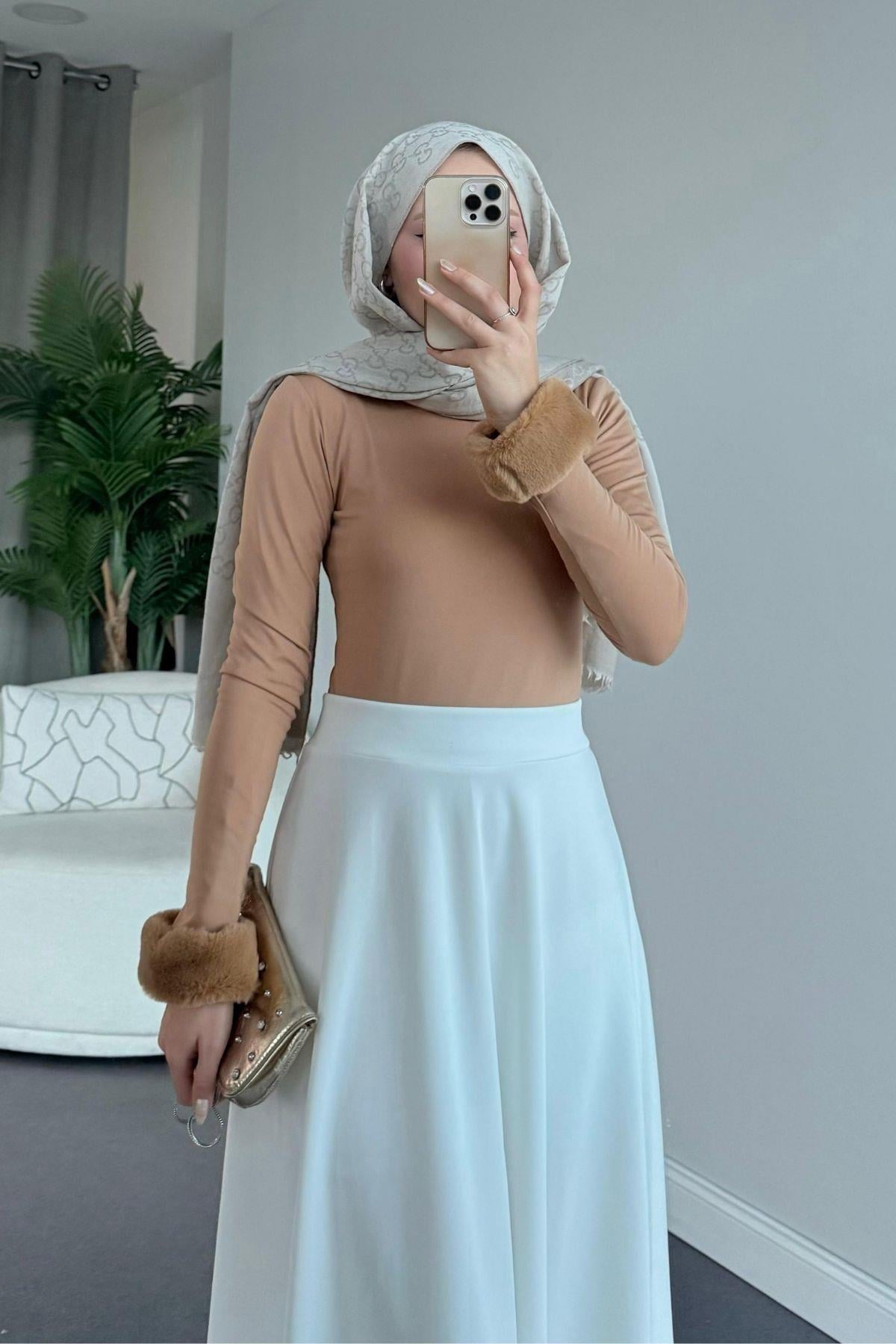 Libra Kürklü Bluz Camel, Fiyatları 