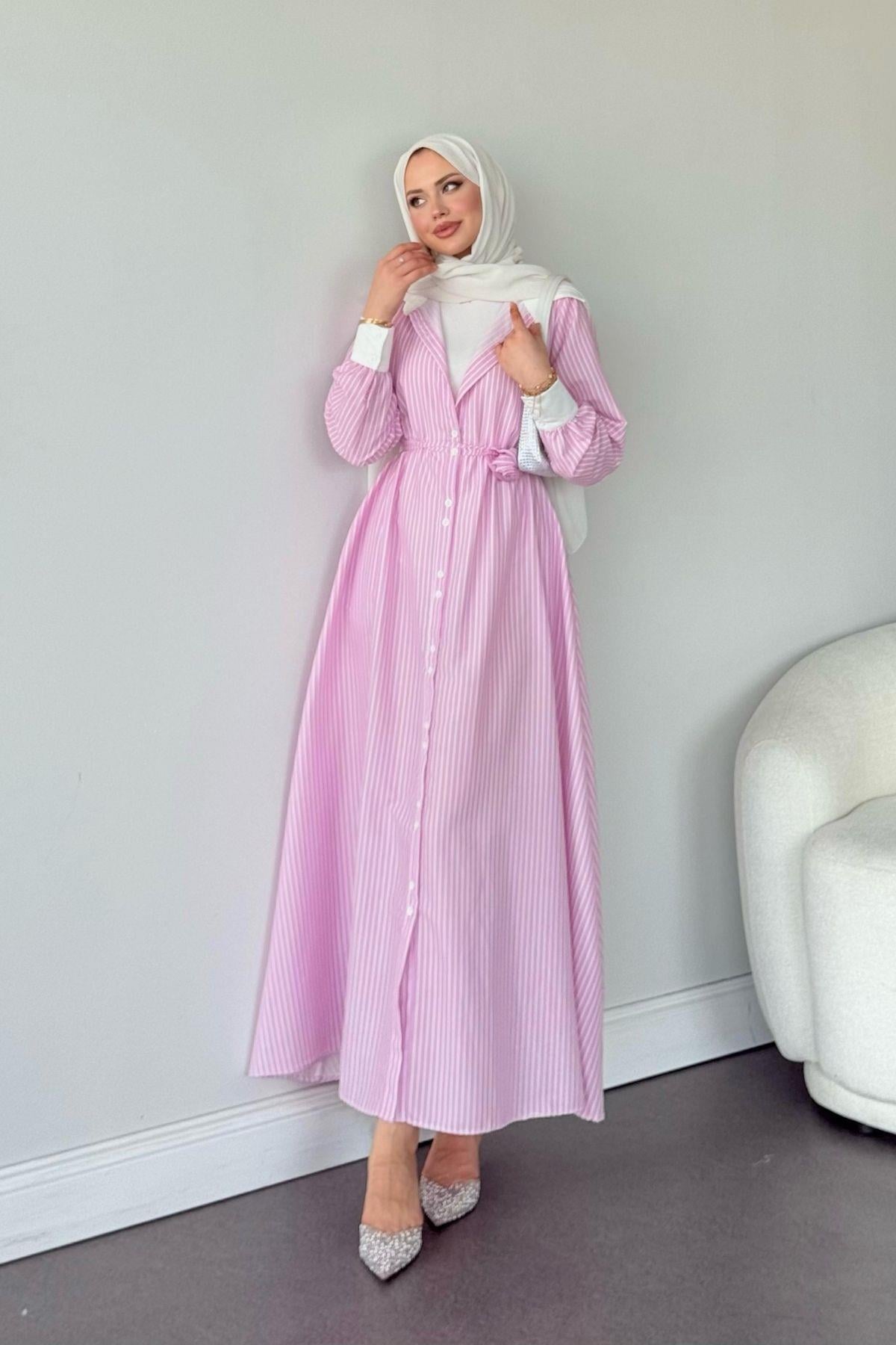 Love Çizgili Elbise Pembe, Fiyatları Love Çizgili Elbise Pembe