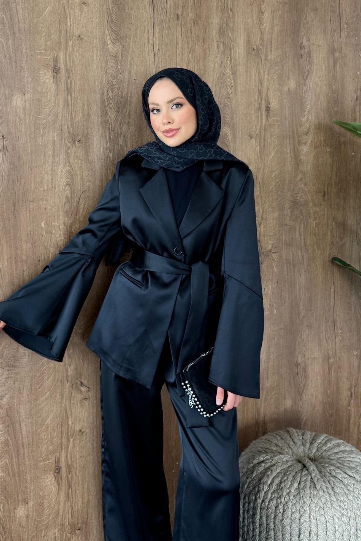 Lüxera Saten Takım Siyah, Fiyatları 