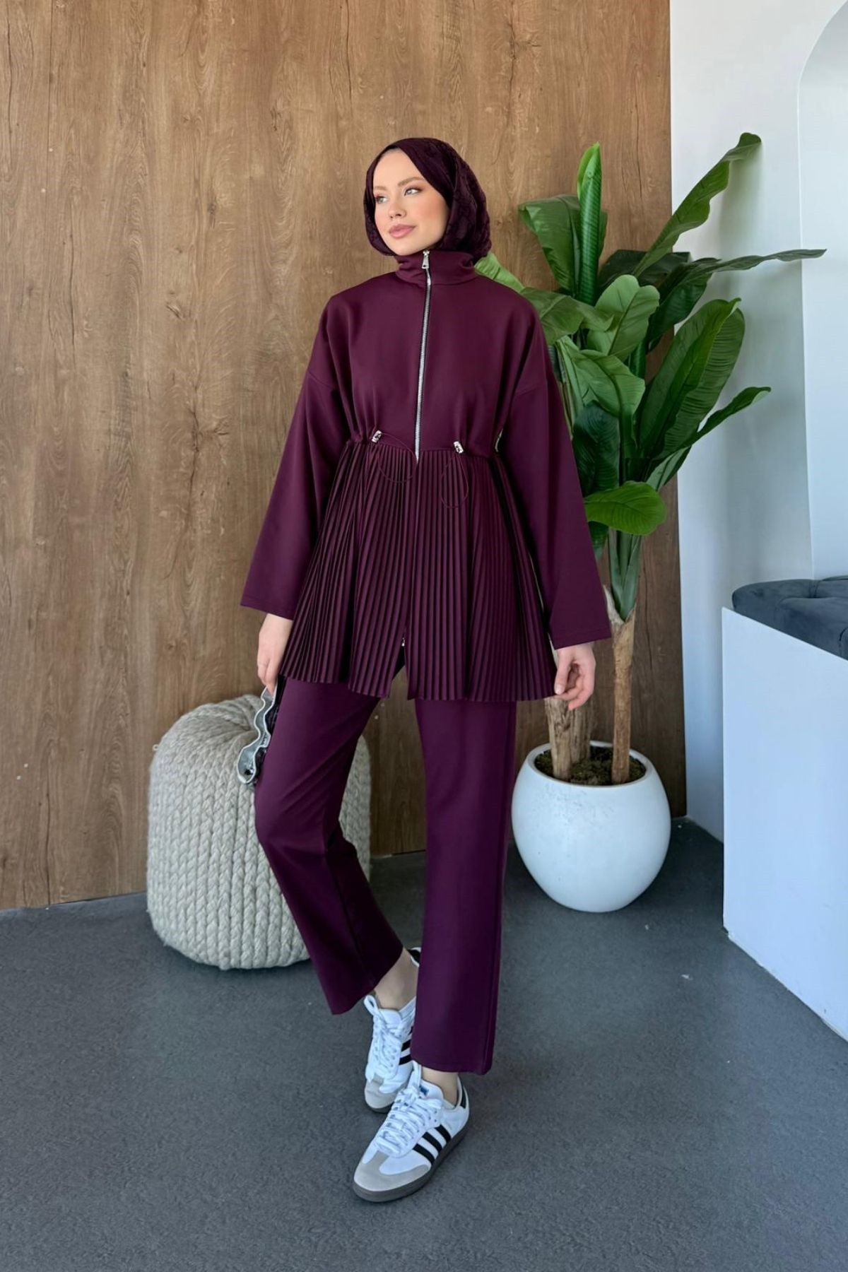 Mabella Piliseli Takım Mürdüm, Fiyatları Mabella Piliseli Takım Mürdüm | Haza Moda