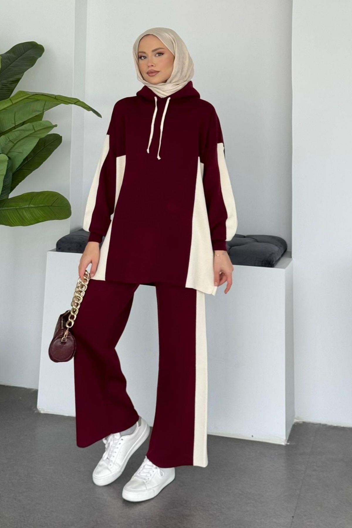 Maria Spor Takım Bordo, Fiyatları Maria Spor Takım Gri - Haza Moda 