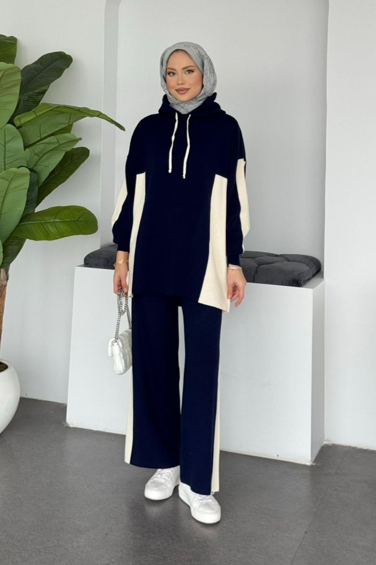Maria Spor Takım Lacivert, Fiyatları Maria Spor Takım Lacivert- Haza Moda 