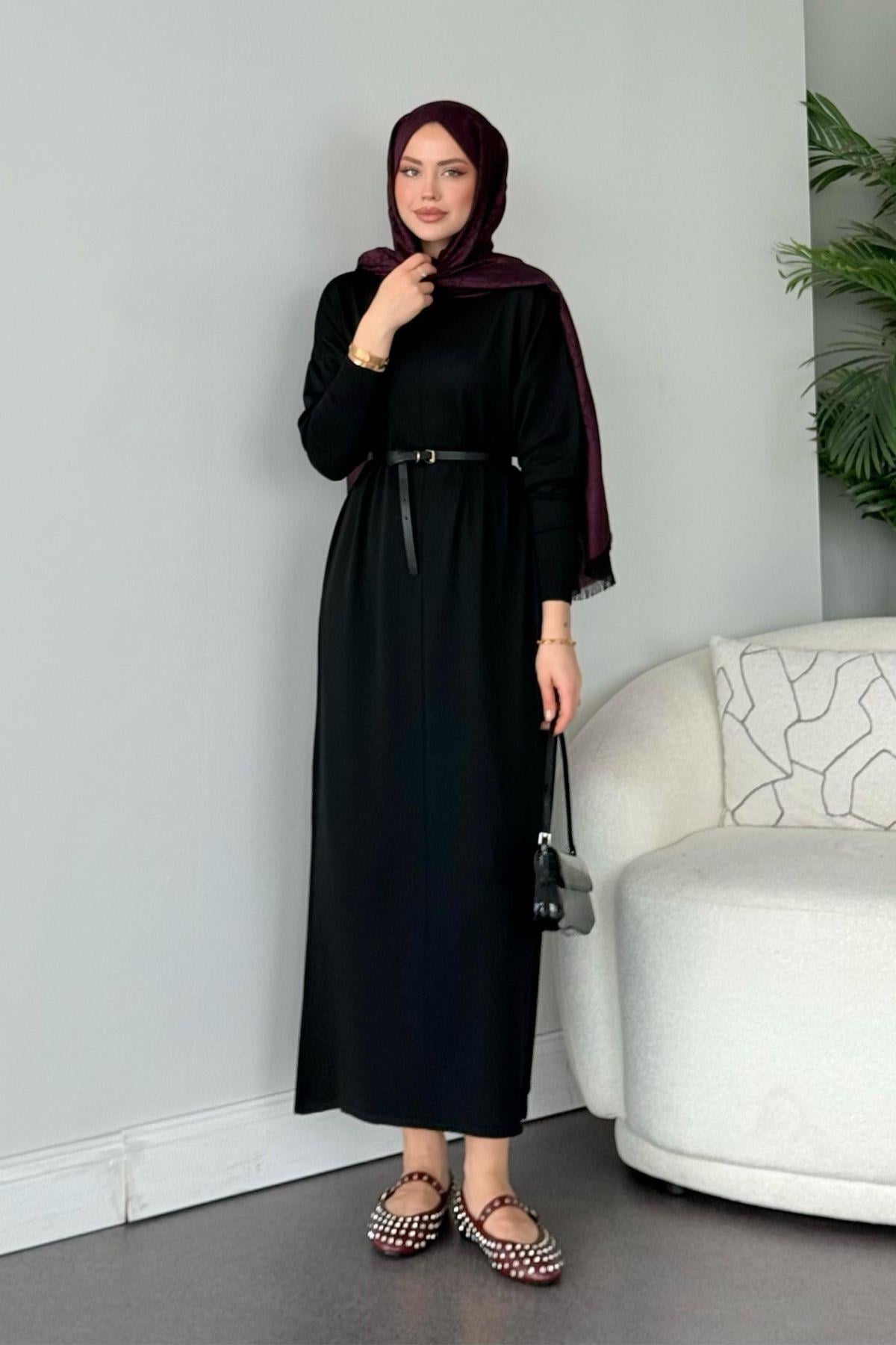 Merserize Melek Elbise Siyah, Fiyatları Merserize Melek Elbise Siyah - Haza Moda 