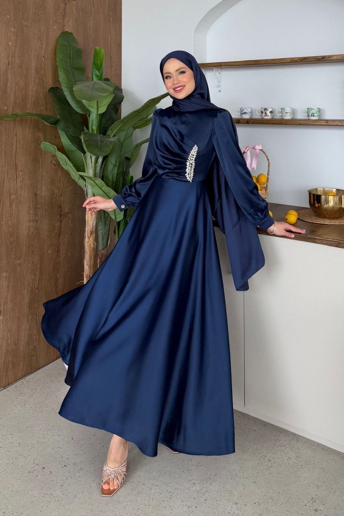 Mihrimah Saten Abiye Lacivert, Fiyatları 