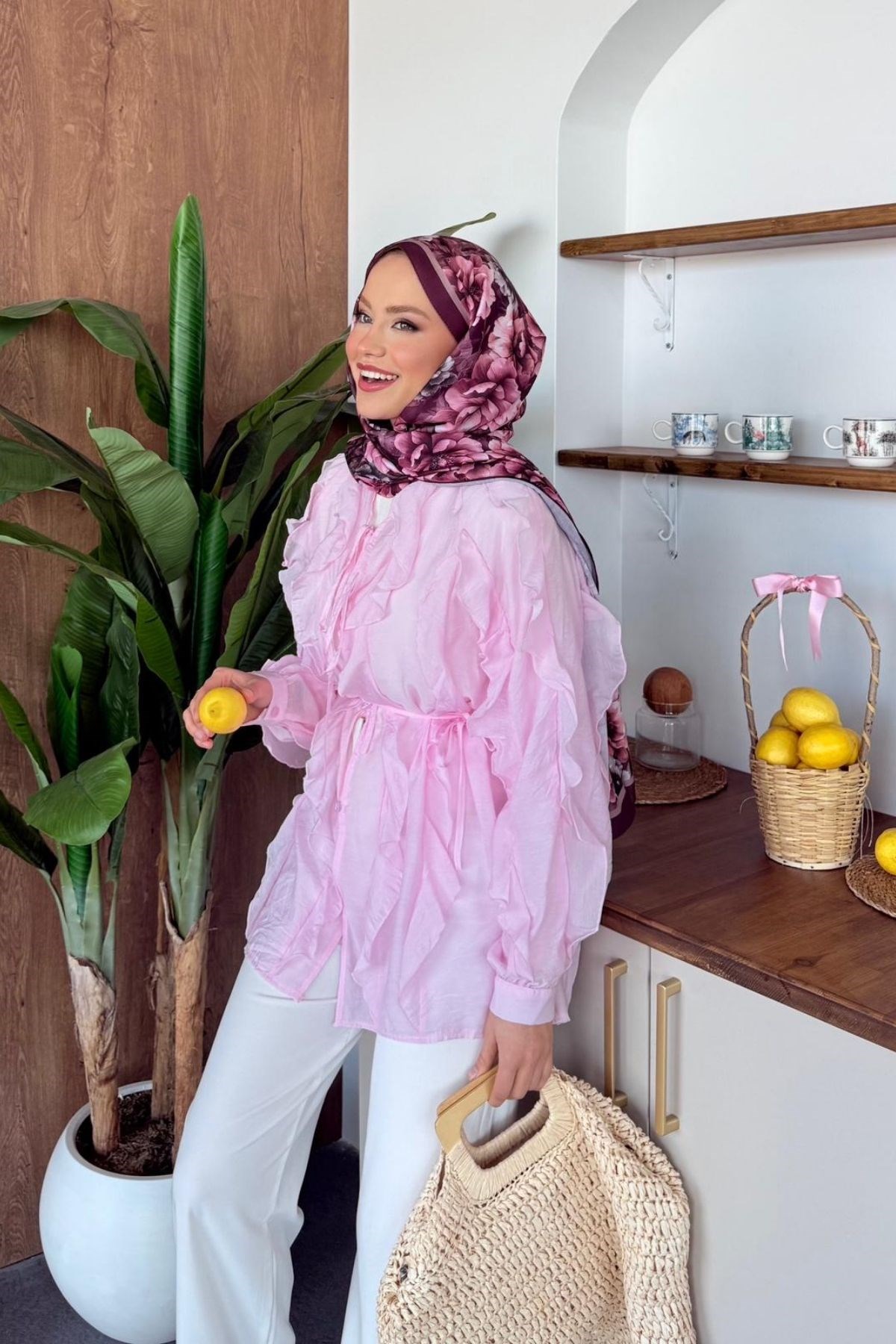Momo Fırfırlı Tasarım Bluz Pembe, Fiyatları 