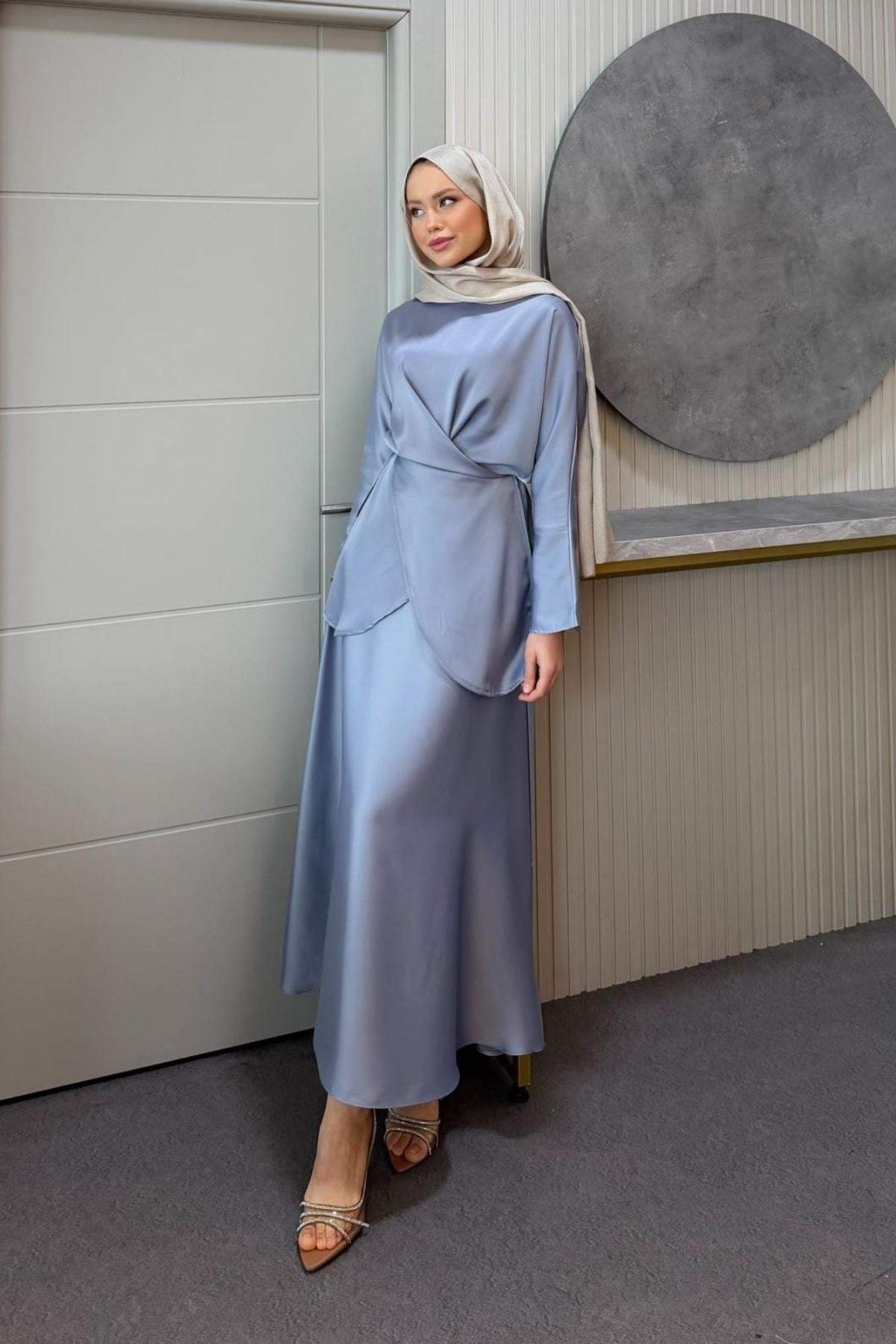 Olga Saten Takım Gri, Fiyatları 