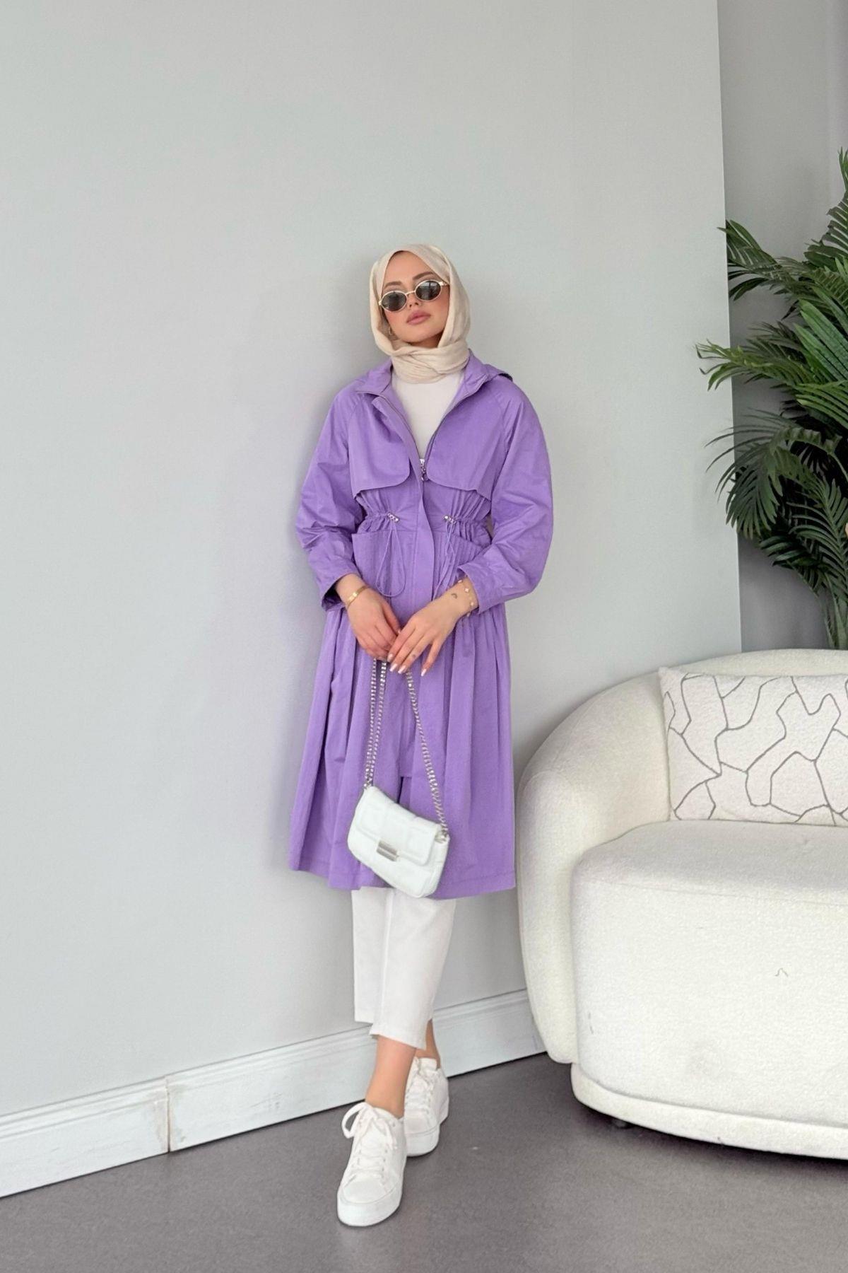 Olveys Trenç Lila, Fiyatları Olveys Trenç Lila - Haza Moda 