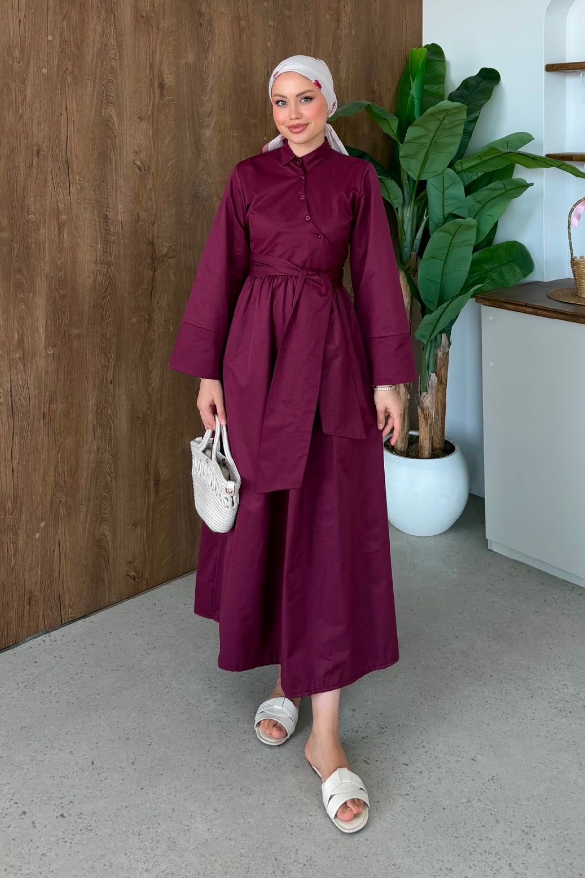 Pamela Elbise Mürdüm, Fiyatları Pamela Elbise Mürdüm- Haza Moda