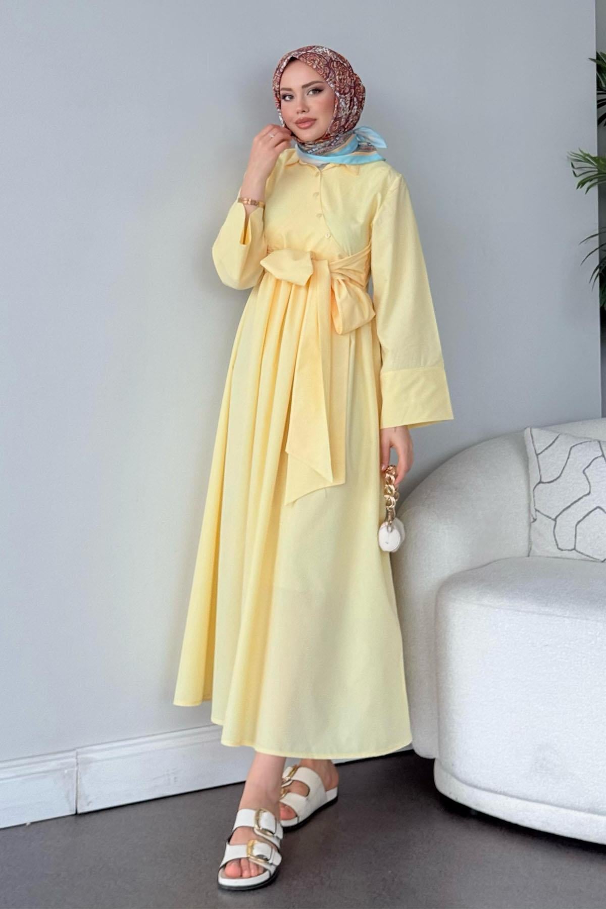 Pamela Elbise Sarı, Fiyatları Pamela Elbise Sarı- Haza Moda