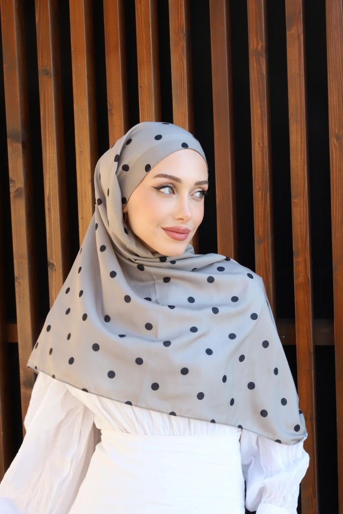 Pamuklu Puantiyeli Şal Vizon , Fiyatları Pamuklu Puantiyeli Şal Vizon | Haza Moda