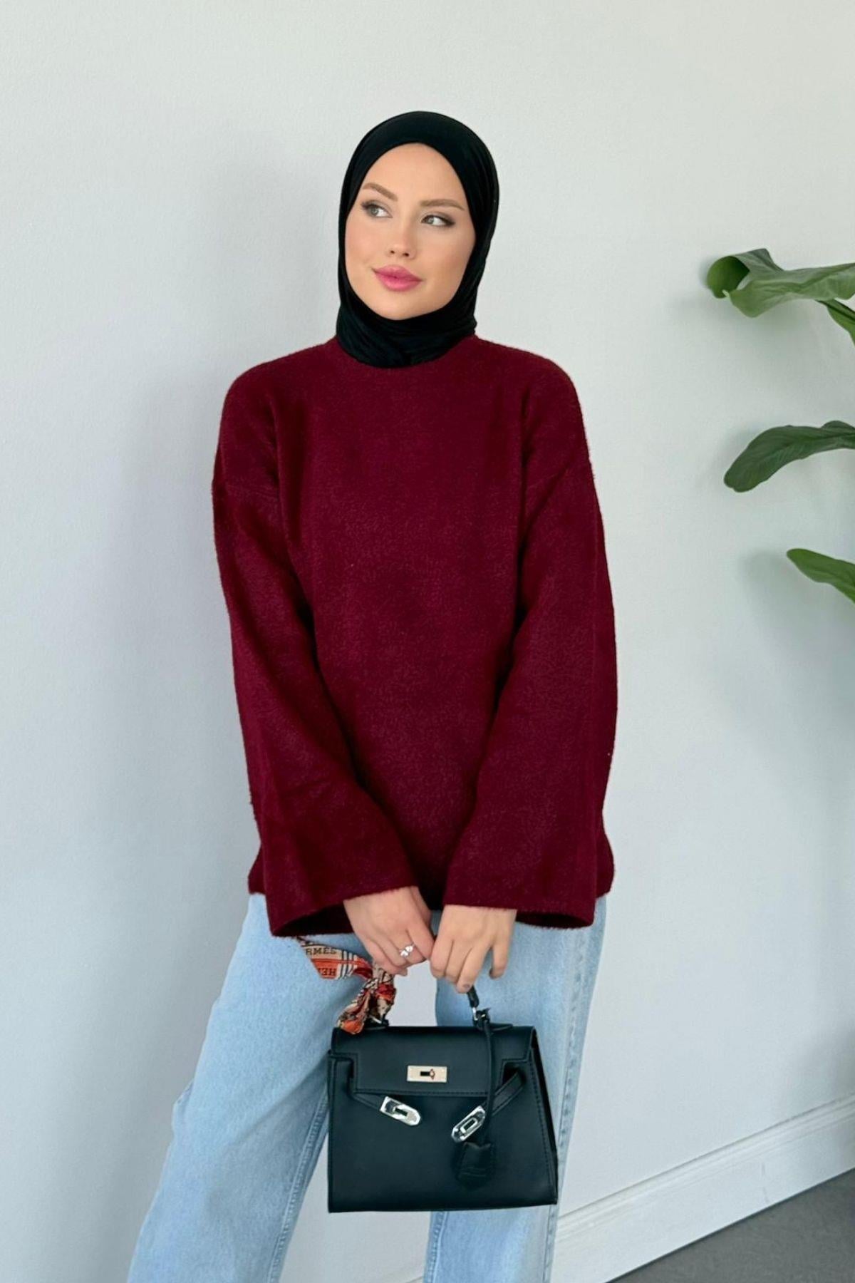Pars Angora Kazak Bordo, Fiyatları Pars Angora Kazak Bordo - Haza Moda 