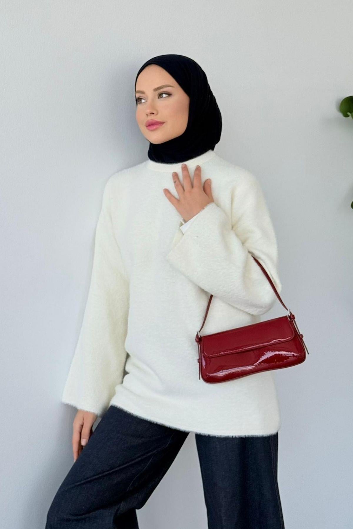 Pars Angora Kazak Ekru, Fiyatları Pars Angora Kazak Ekru- Haza Moda 