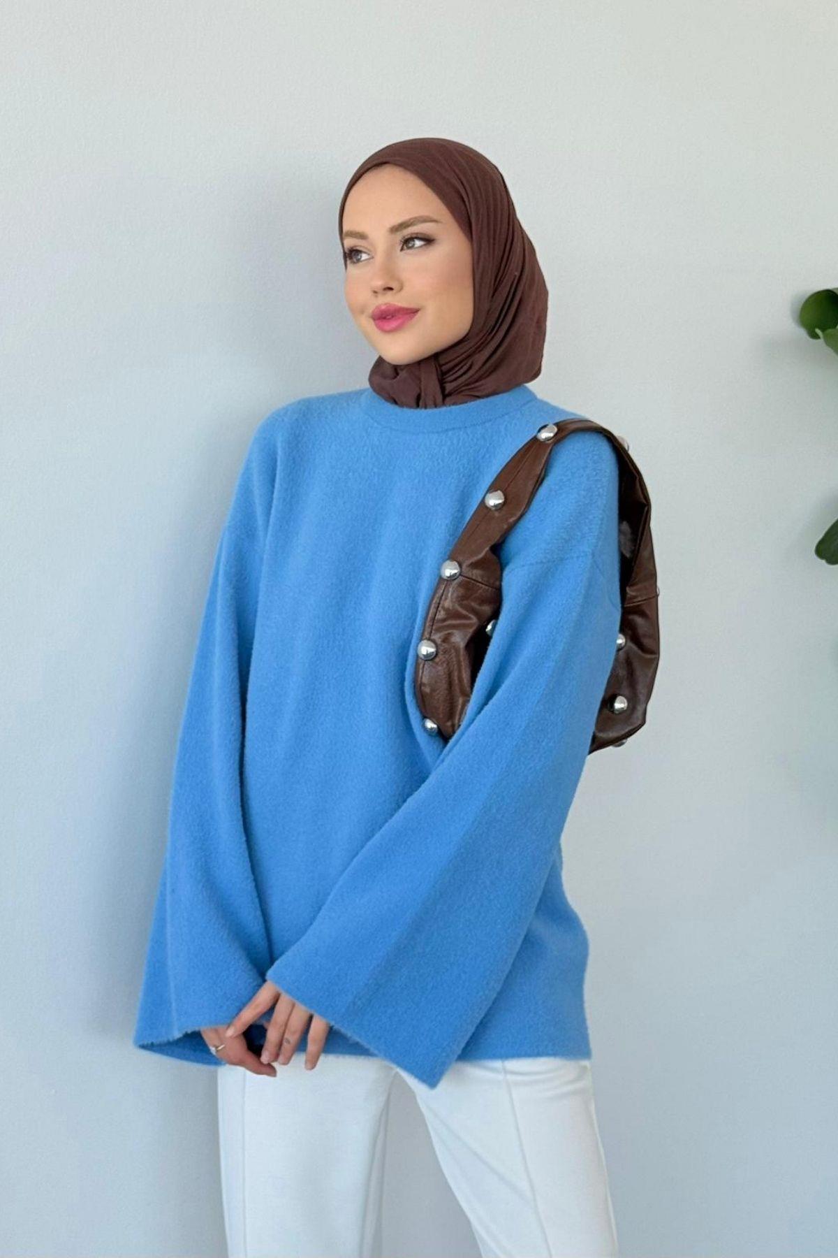 Pars Angora Kazak Mavi, Fiyatları Pars Angora Kazak Mavi- Haza Moda 