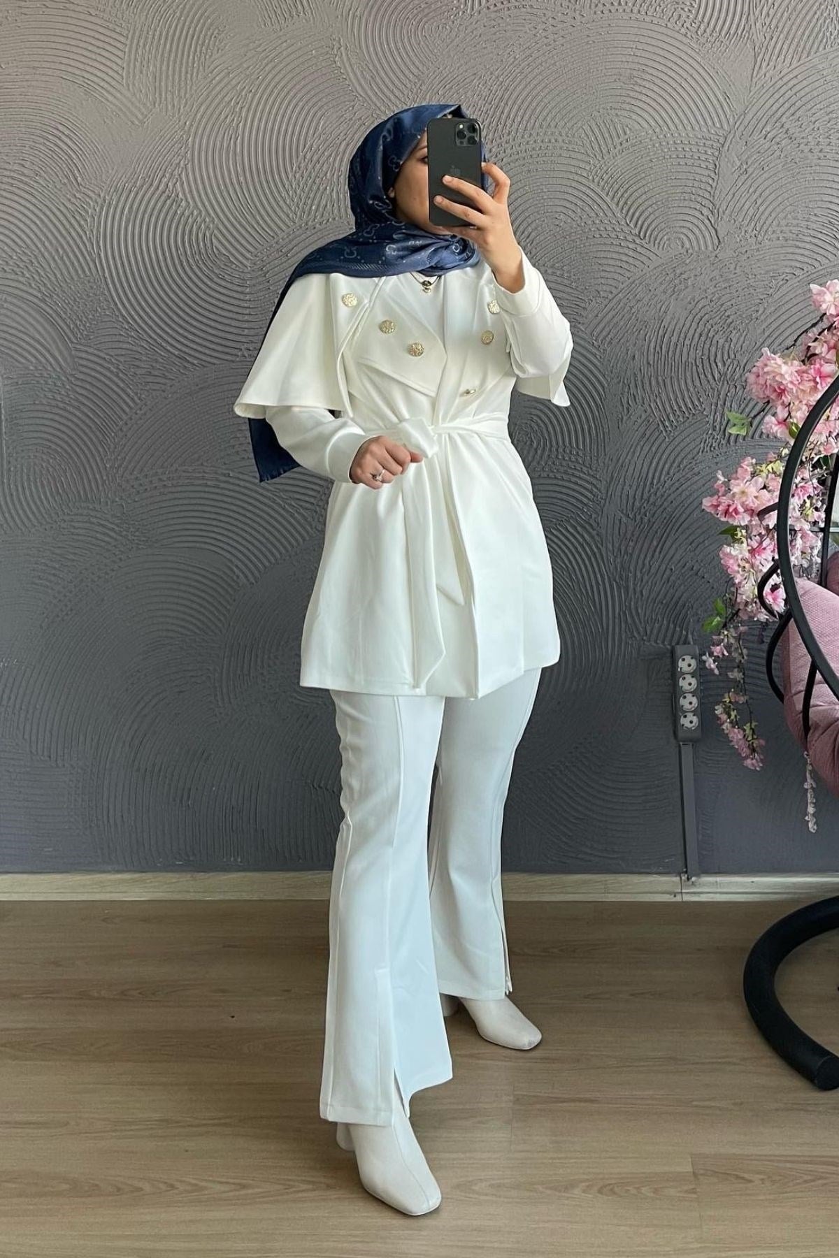 Pelerin Takım-EKRU, Fiyatları Pelerin Takım-EKRU– Haza Moda | Tesettür Giyim
