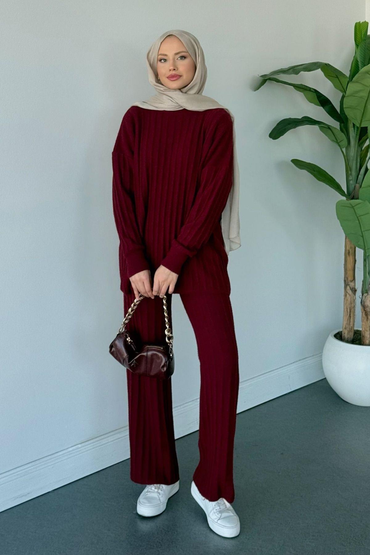 Premıum Fitili Angora Takım Bordo, Fiyatları 