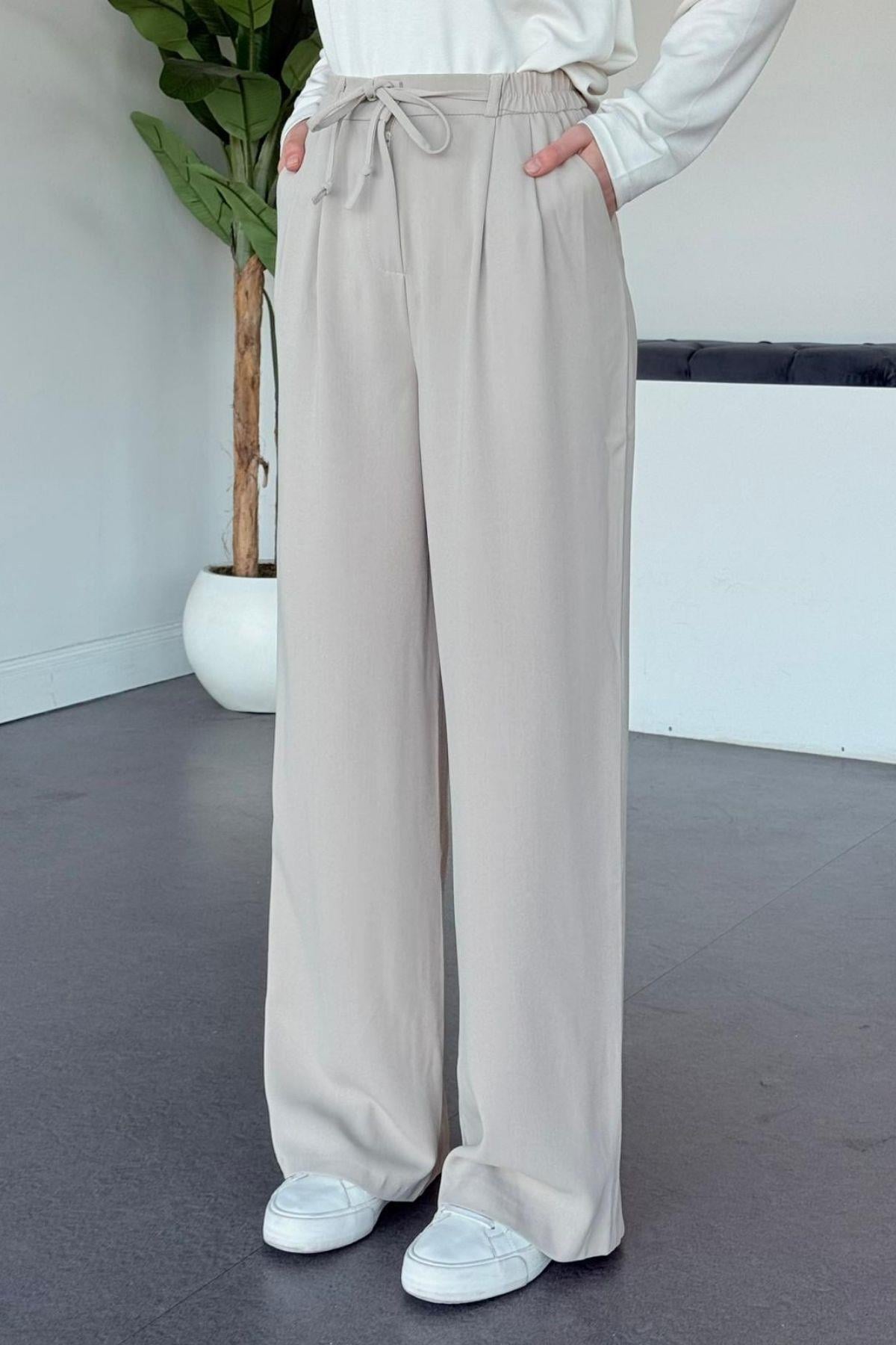 Puket Palazzo Pantolon Bej, Fiyatları Puket Palazzo Pantolon Bej | Haza Moda