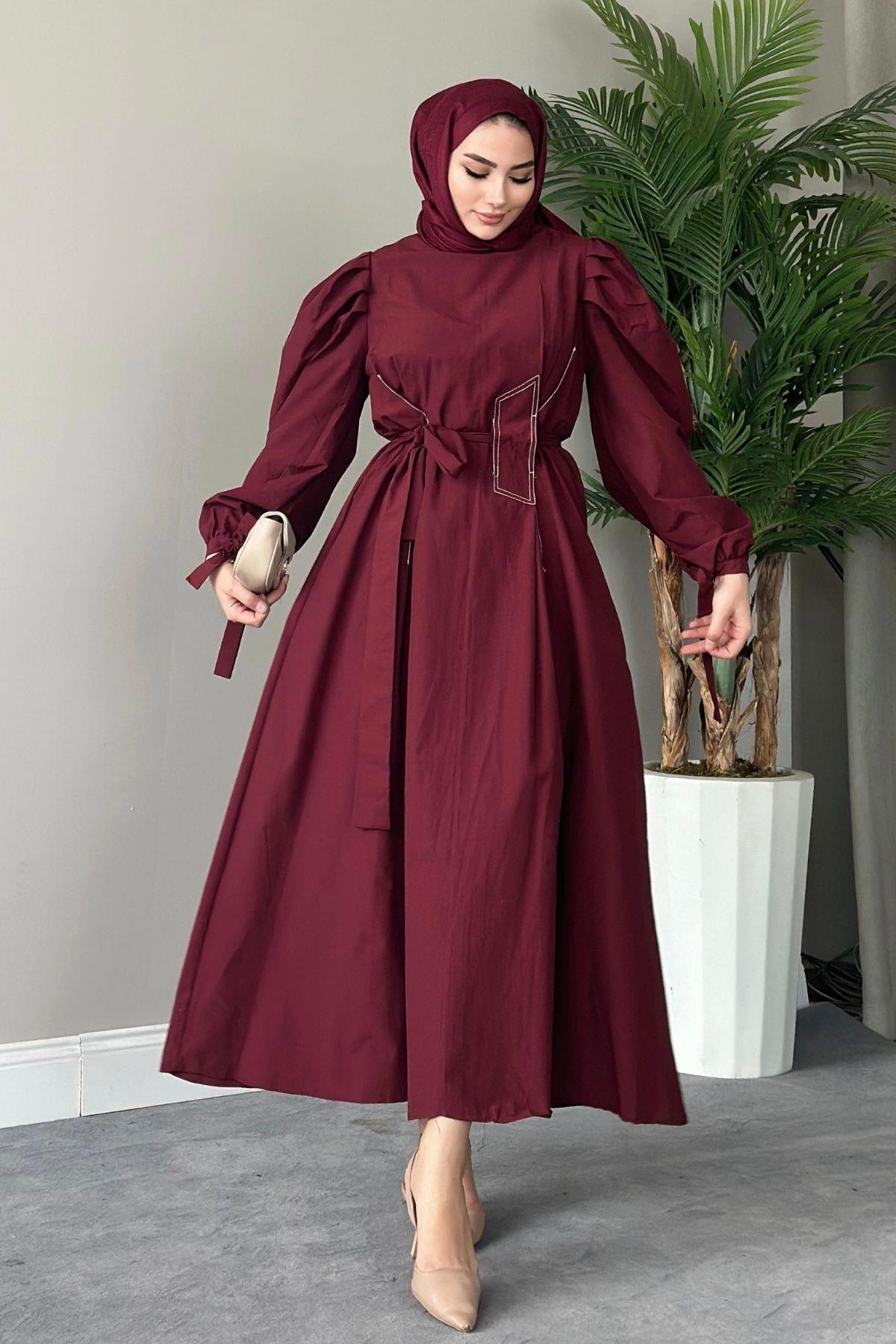 Reglan Kol Elbise Bordo, Fiyatları 