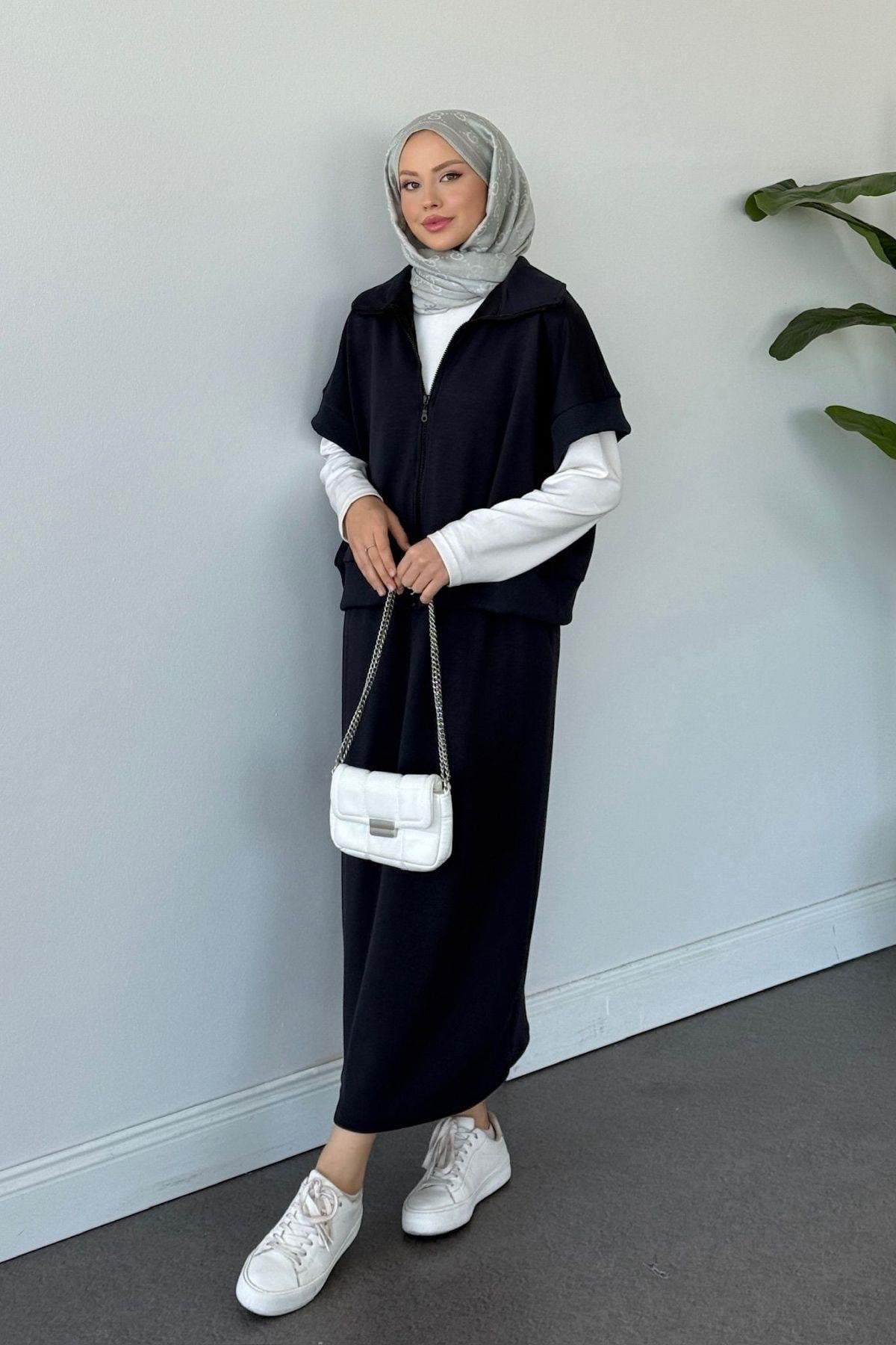 Rihana Pamuklu Etekli Takım Füme, Fiyatları Rihana Pamuklu Etekli Takım Füme Haza Moda 