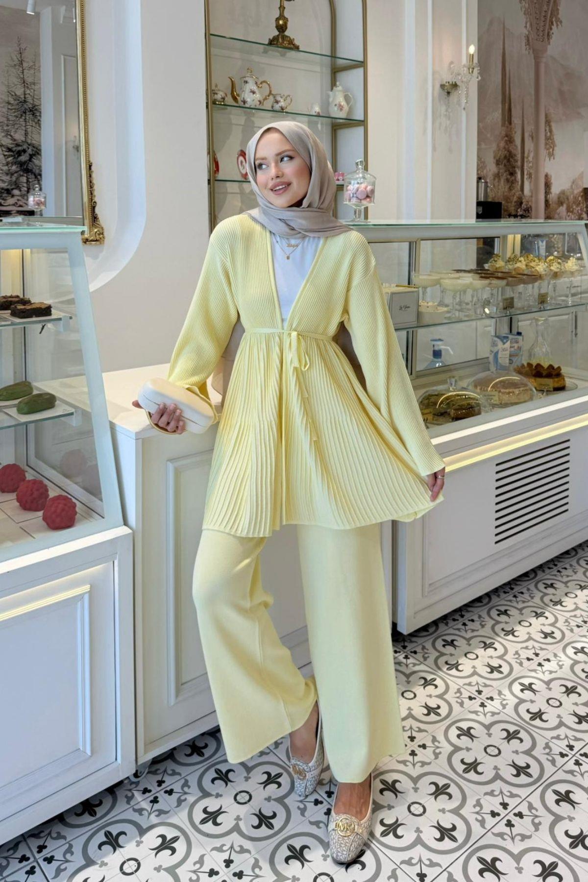 Rio Merserize Pantolonu Takım Sarı, Fiyatları Rio Merserize Pantolonu Takım Sarı- Haza Moda 