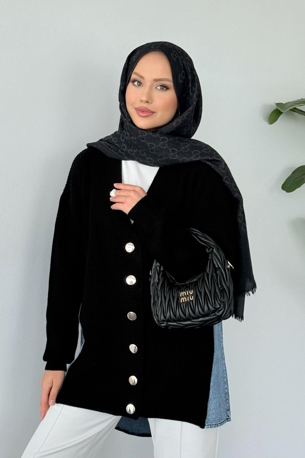 Ritim Arka Kotlu Hırka Siyah, Fiyatları Ritim Arka Kotlu Hırka Siyah - Haza Moda 