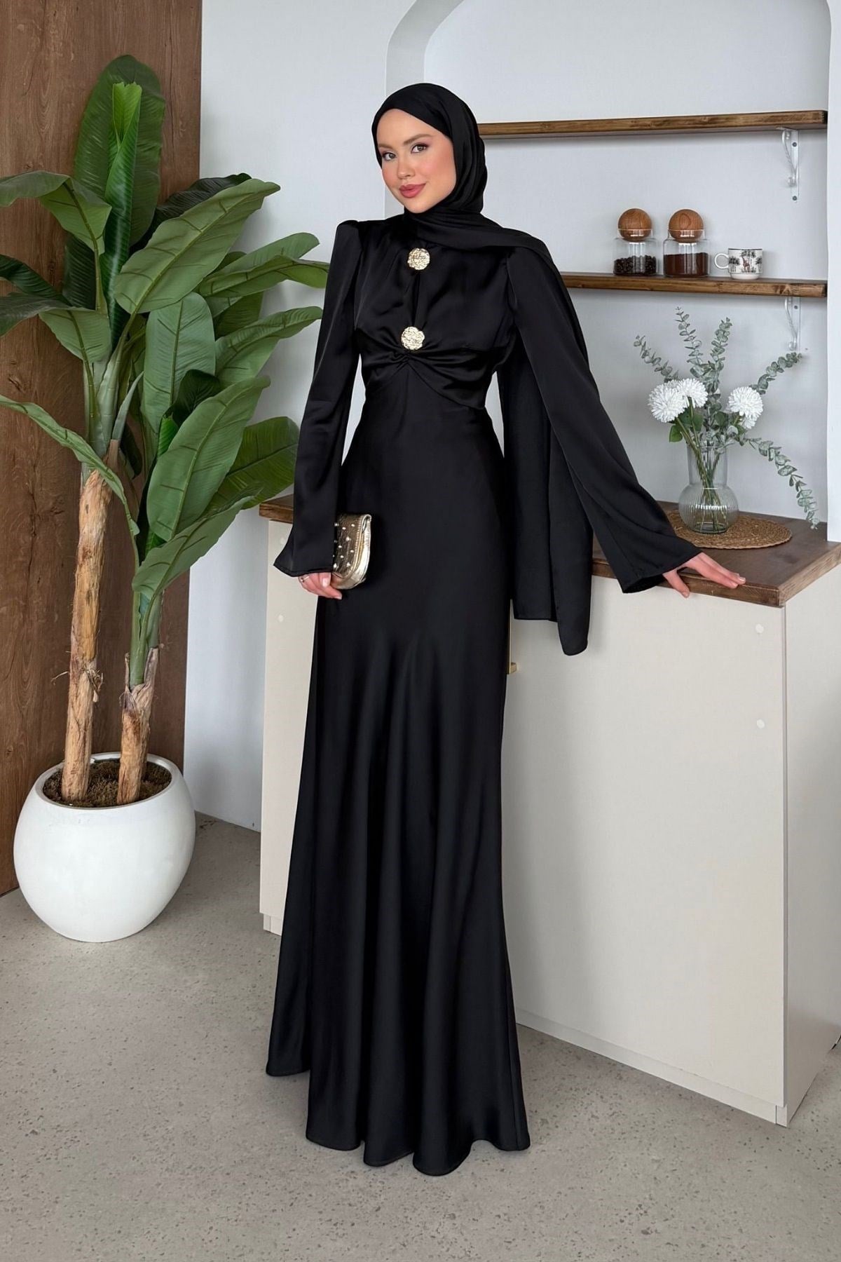 Rosalie Saten Abiye Siyah, Fiyatları 