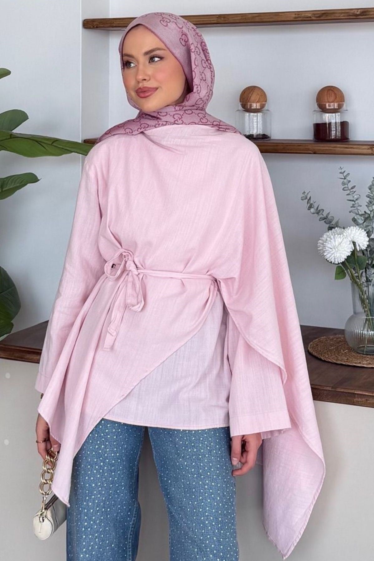 Ruha Pelerinli Gömlek Pembe, Fiyatları 