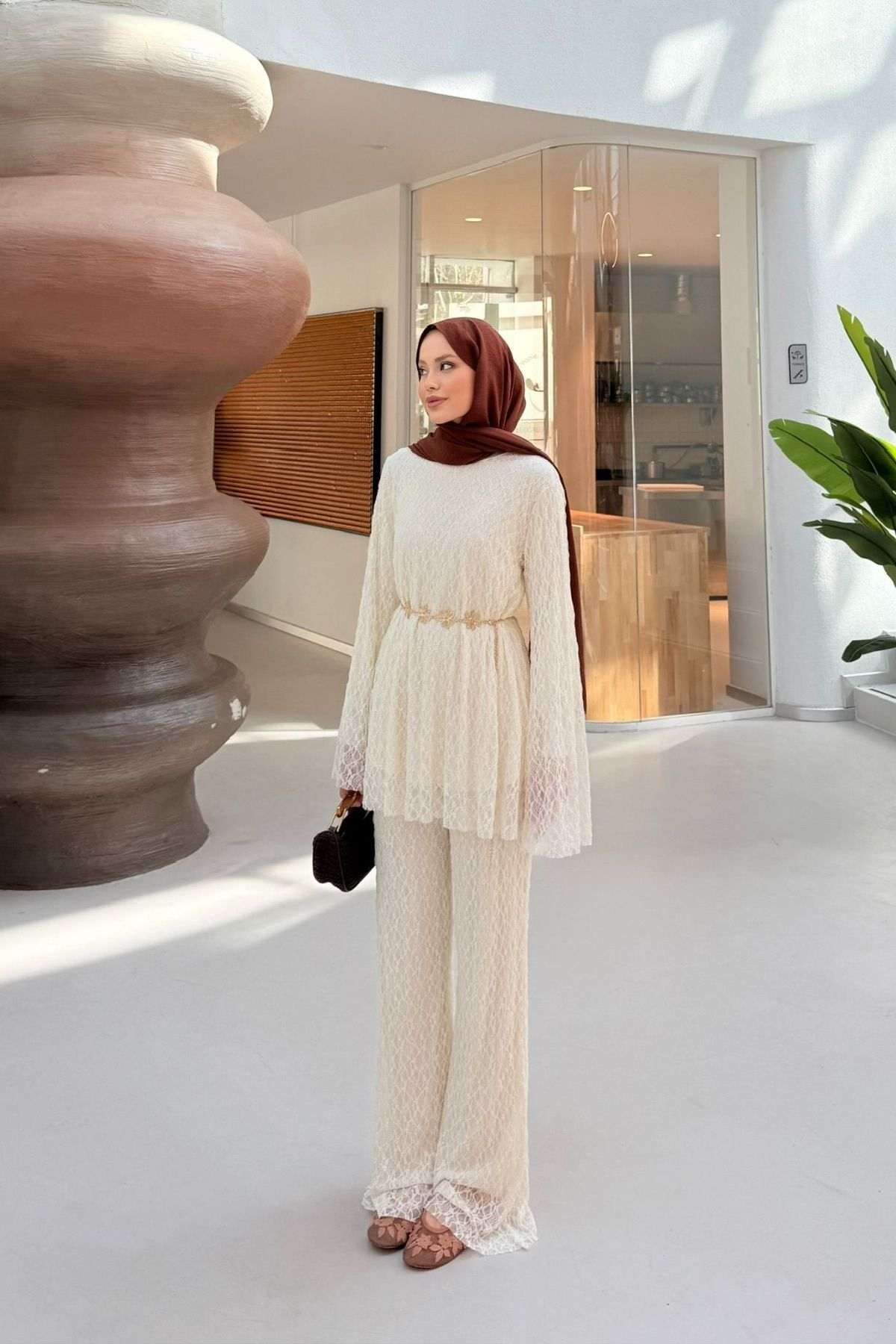 Rüya Dantelli Takım Ekru, Fiyatları Rüya Dantelli Takım Ekru| Haza Moda