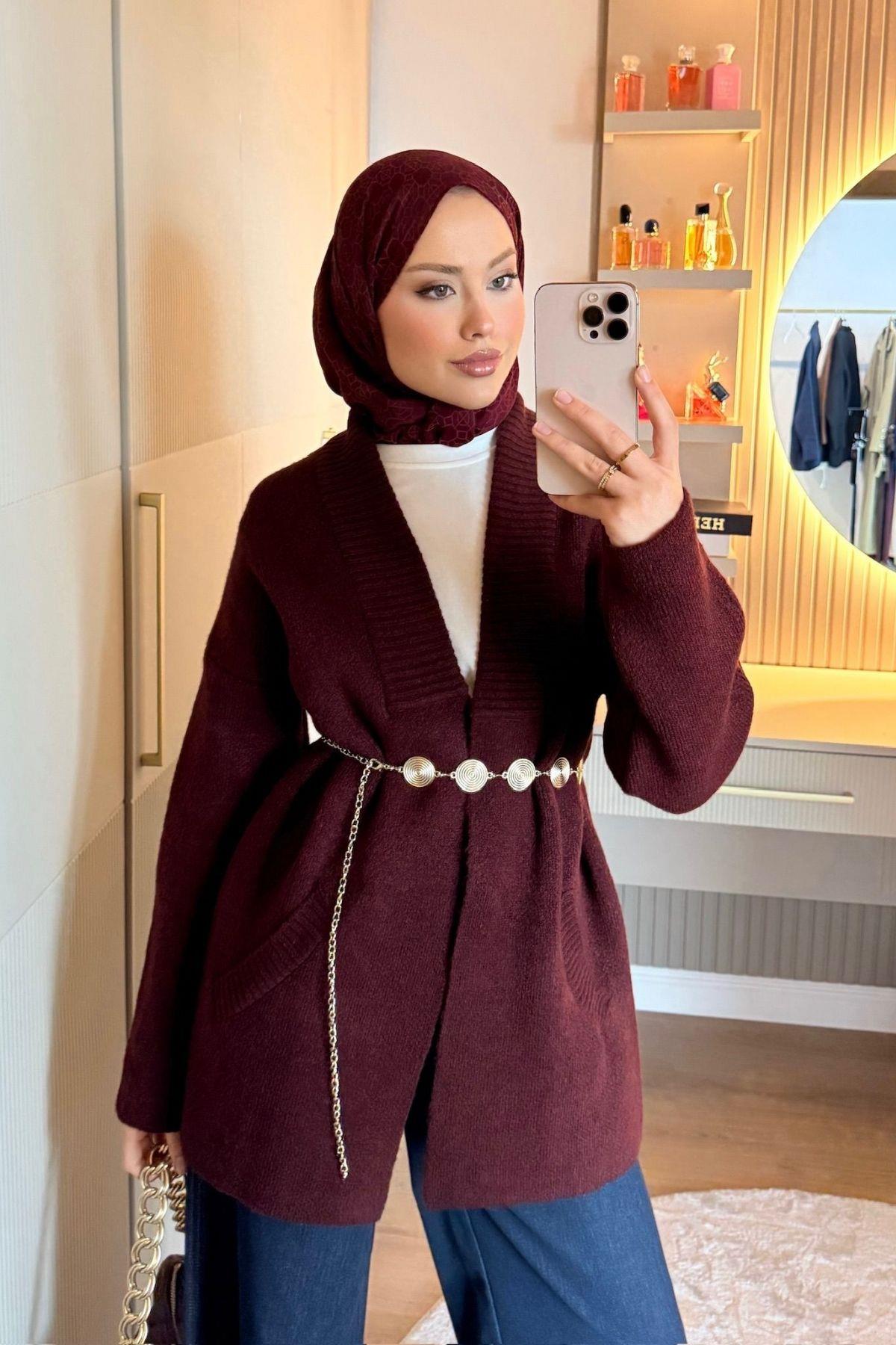 Sade Yumoş Hırka Bordo, Fiyatları 