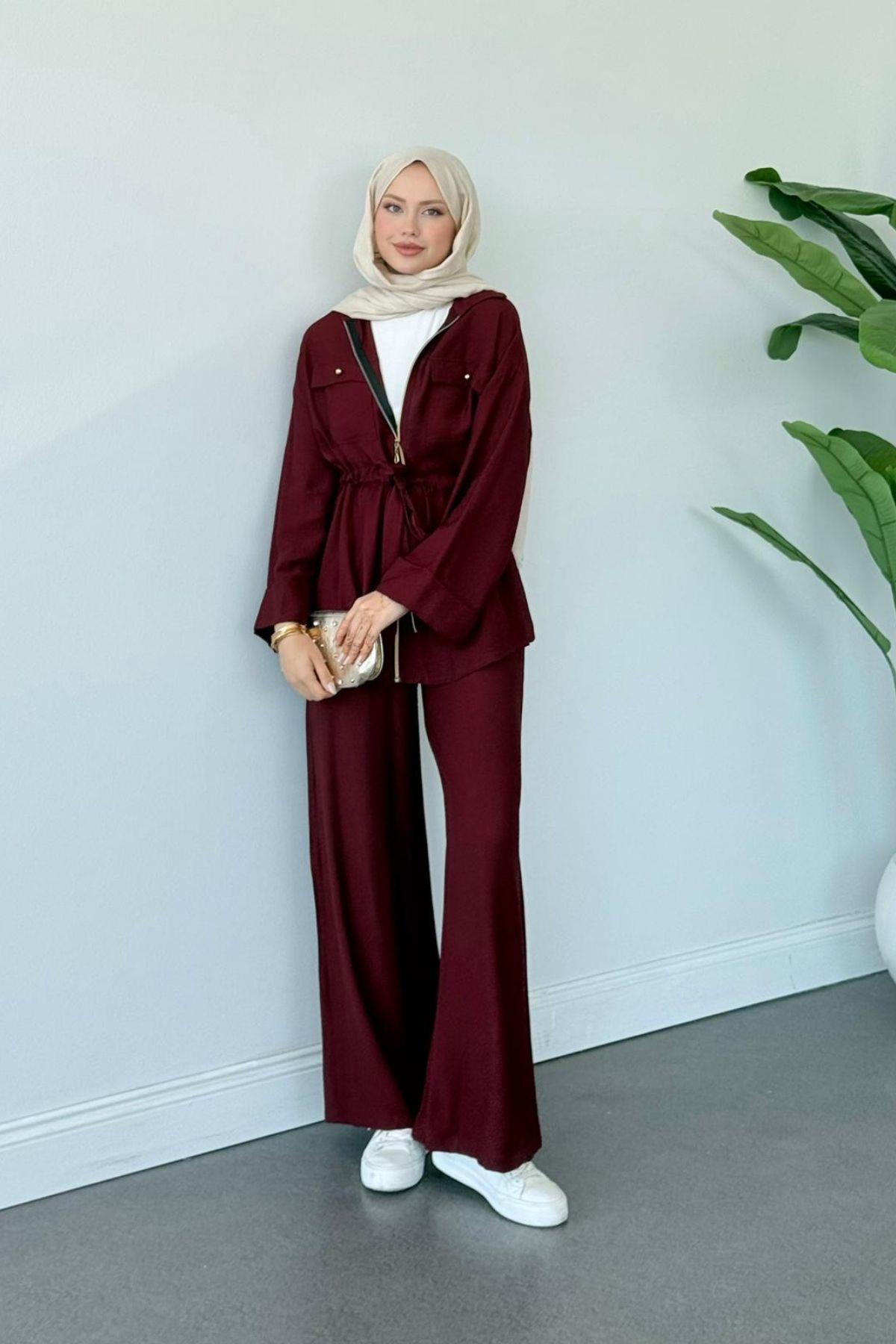 Şakayık Takım Bordo, Fiyatları Şakayık Takım Bordo- Haza Moda 