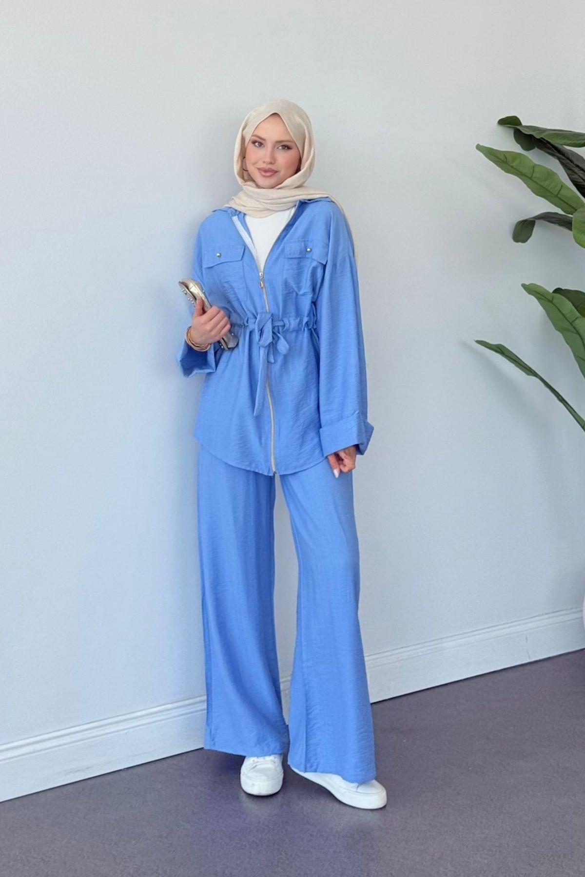 Şakayık Takım Mavi, Fiyatları Şakayık Takım Mavi- Haza Moda 