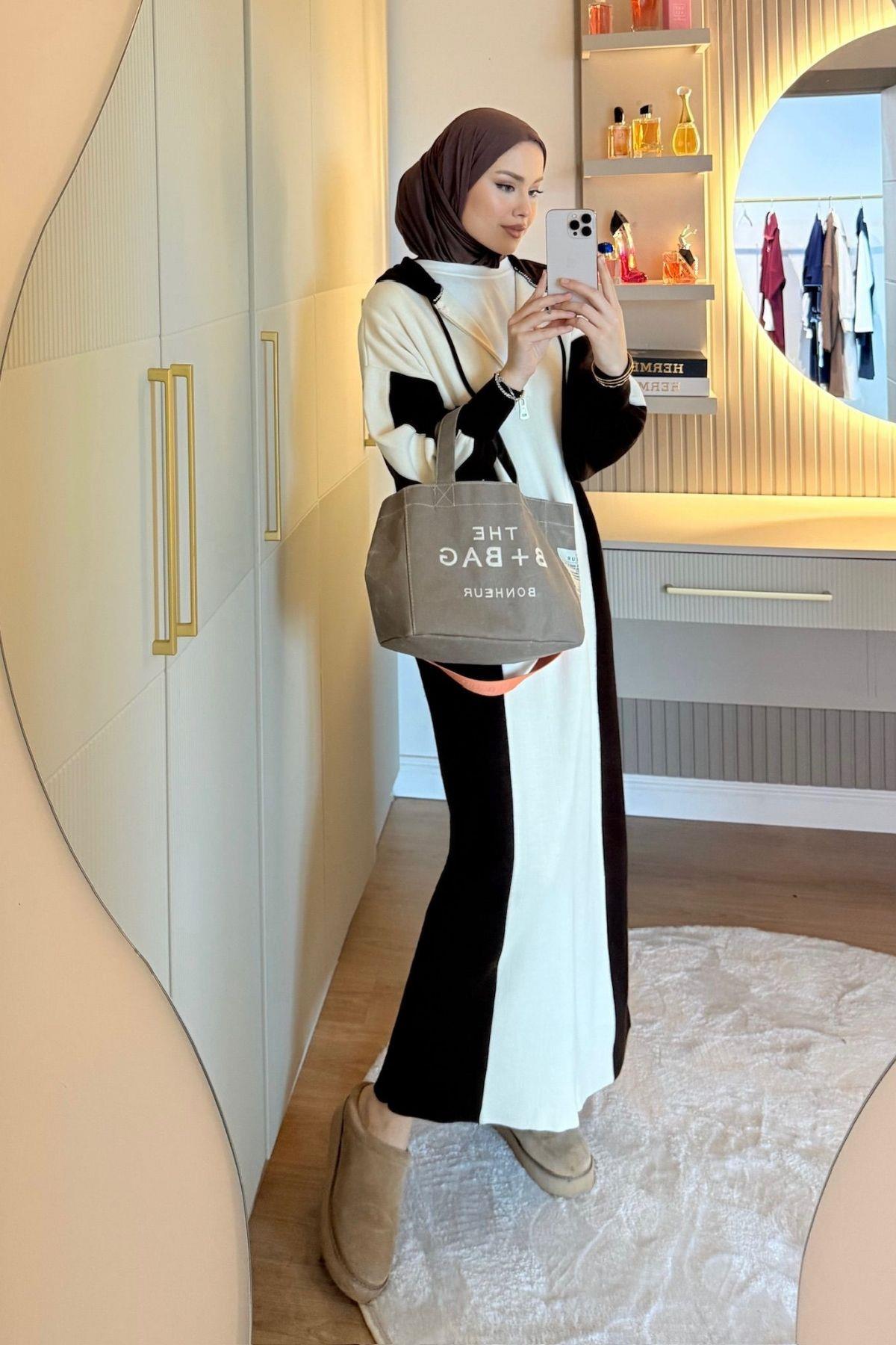 Samira Kapşonlu Spor Elbise Kahve, Fiyatları Samira Kapşonlu Spor Elbise Kahve- Haza Moda
