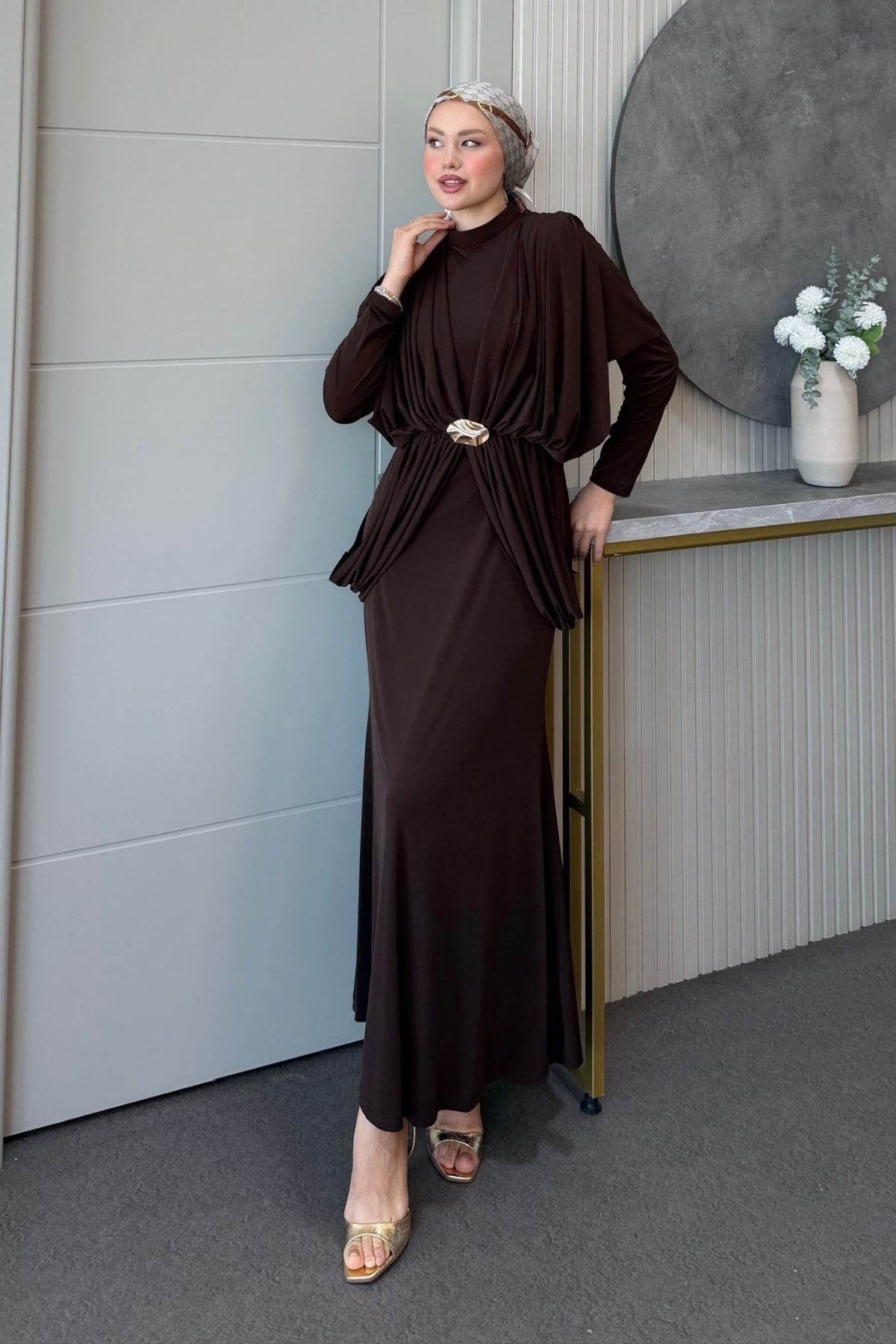 Sandy Lotus Elbise Kahve, Fiyatları Sandy Lotus Elbise Kahve | Haza Moda