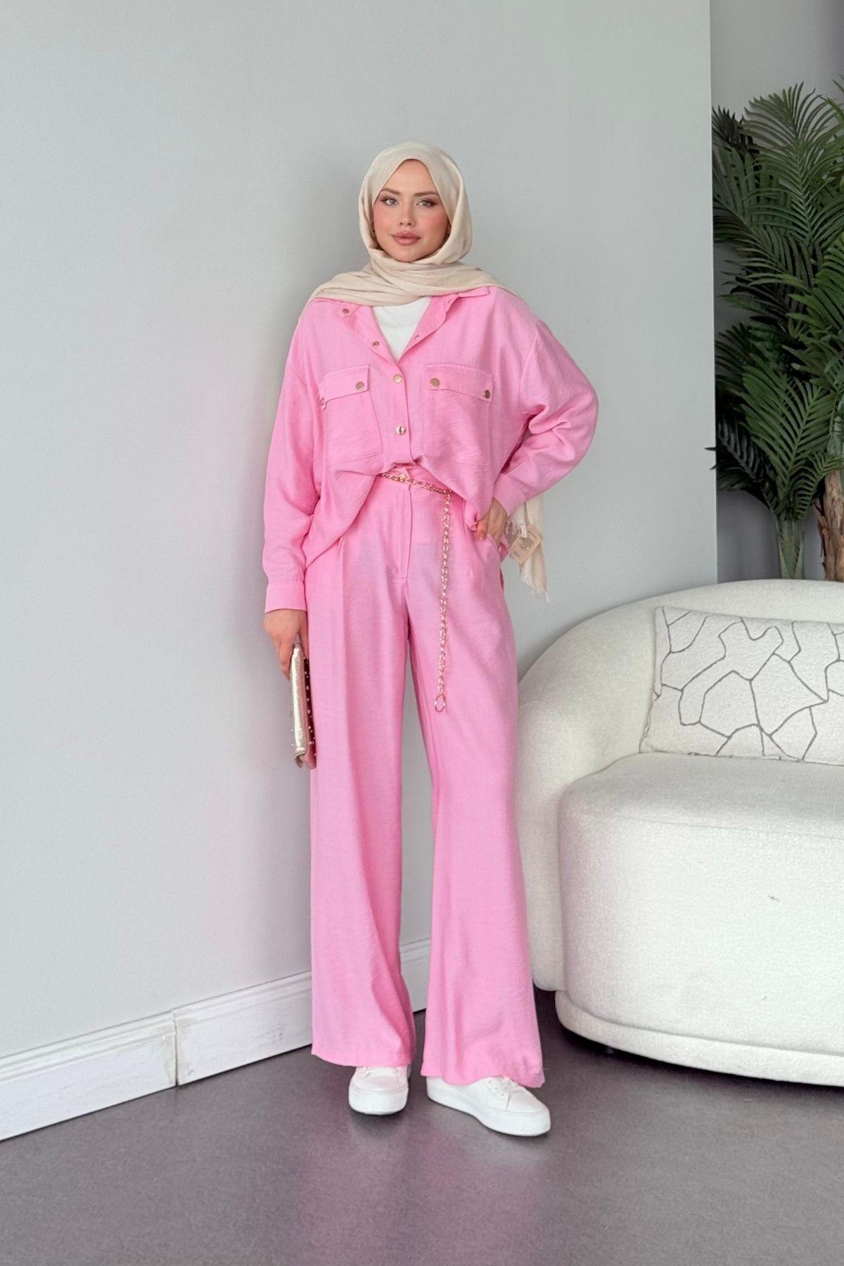 Şanel Çıtçıt Takım Pembe, Fiyatları Şanel Çıtçıt Takım Pembe- Haza Moda