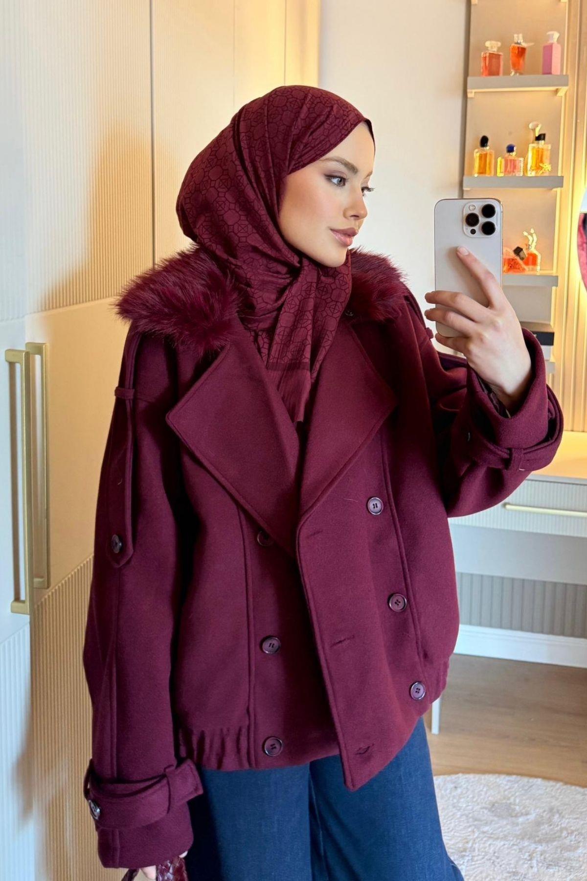 Şarlıt Kürklü Kap Bordo, Fiyatları 