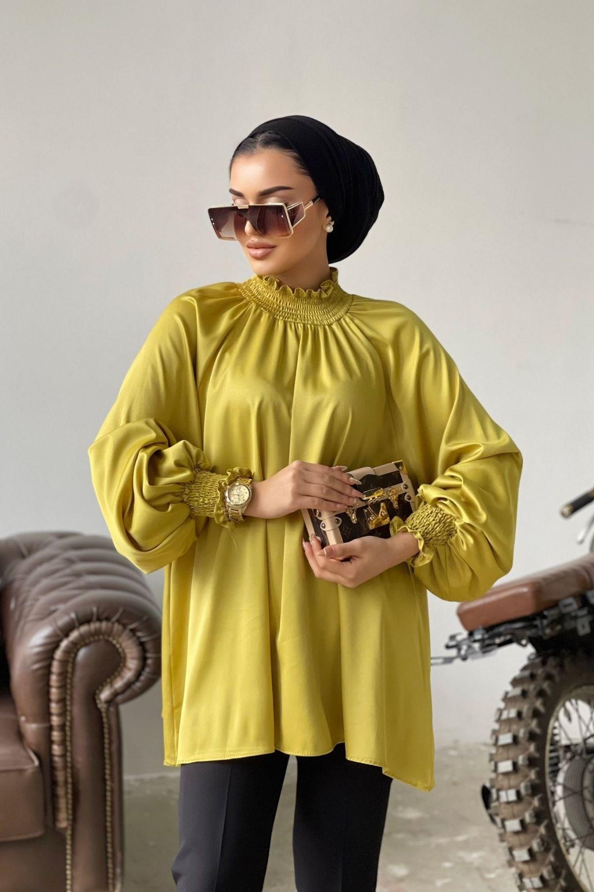 Satin Design Shirt With Light