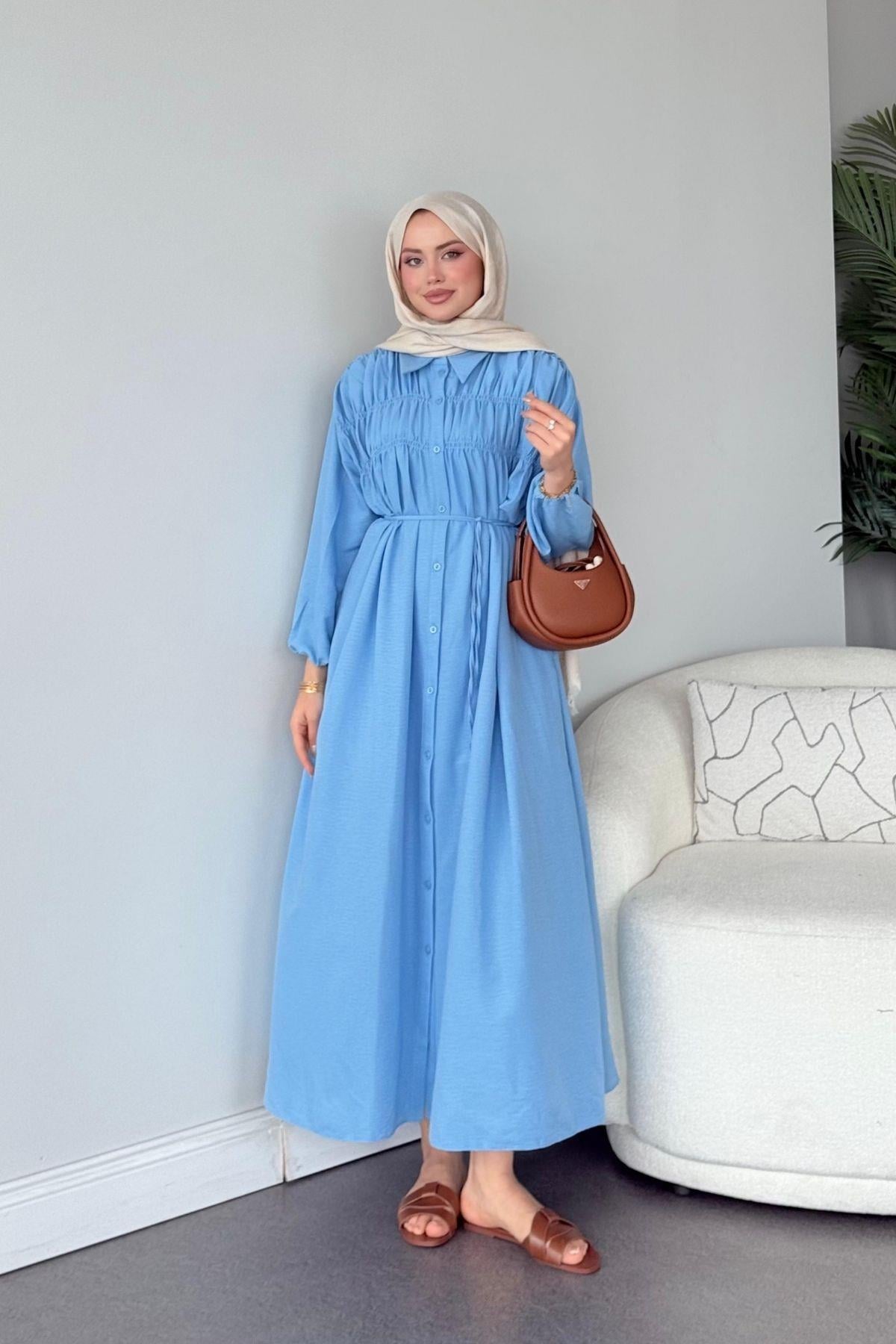 Semiz Gipeli Elbise Bebe Mavi, Fiyatları Semiz Gipeli Elbise Bebe Mavi- Haza Moda