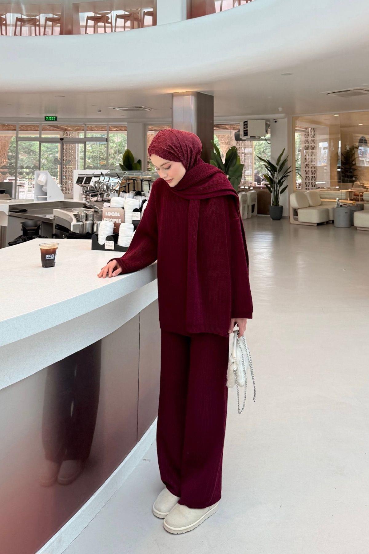 Sıla Atklılı Triko Takım Bordo, Fiyatları 