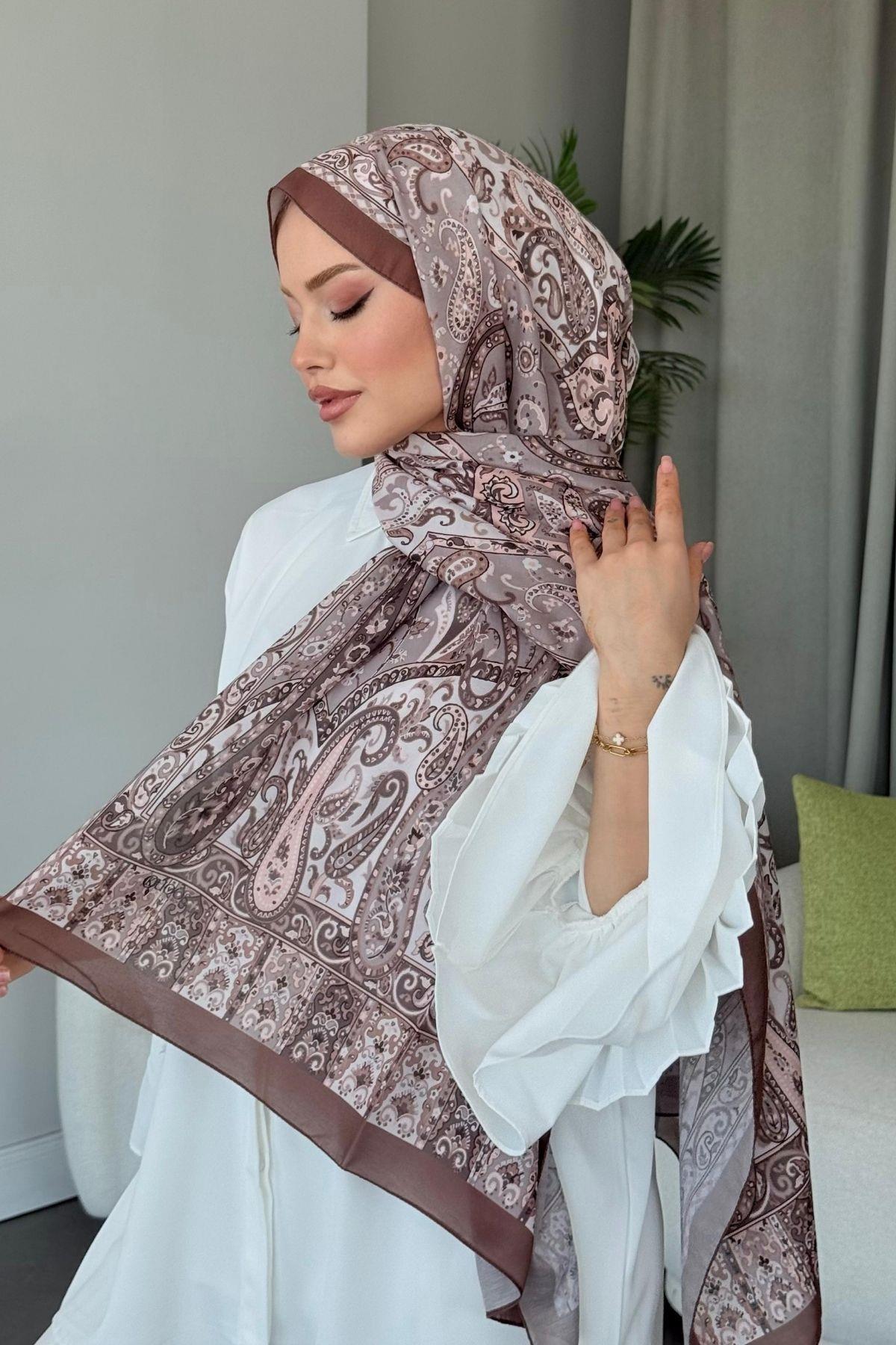 Sinyor Etnik Desen Şal Kahve, Fiyatları Sinyor Etnik Desen Şal Kahve- Haza Moda 