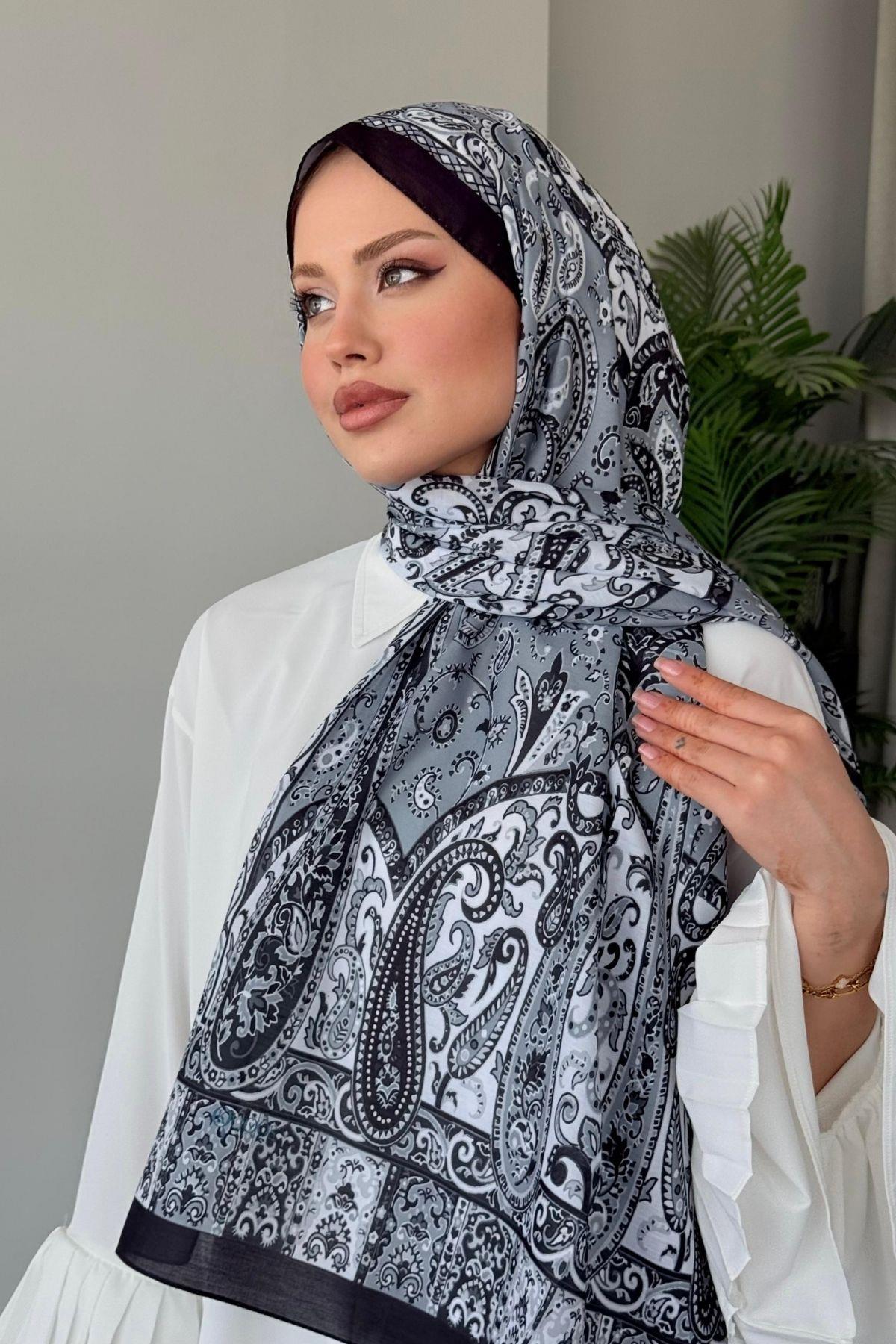 Sinyor Etnik Desen Şal Siyah, Fiyatları Sinyor Etnik Desen Şal Siyah- Haza Moda 