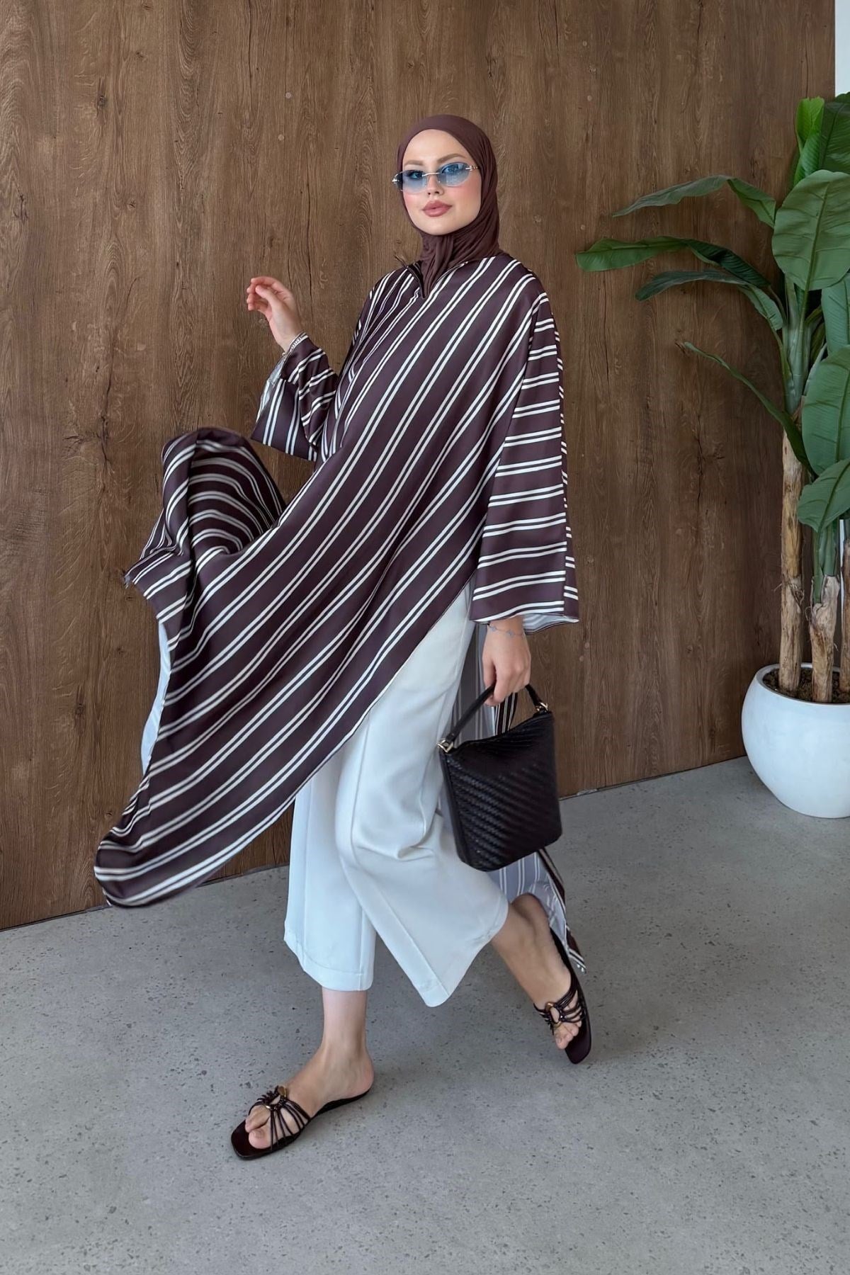 Somon Tunik Kahve, Fiyatları Somon Tunik Kahve  | Haza Moda