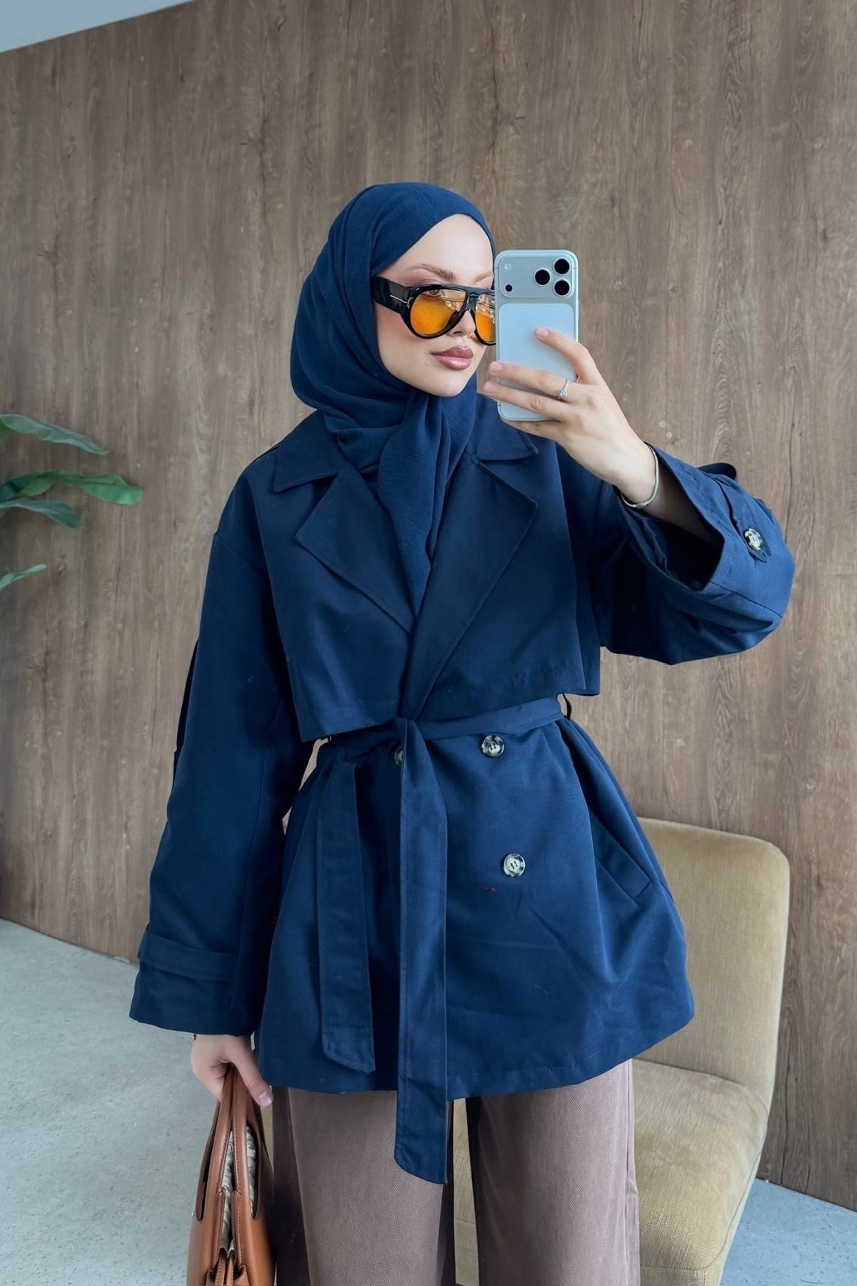 STYL Düğmeli Yarım Trenç Lacivert, Fiyatları 