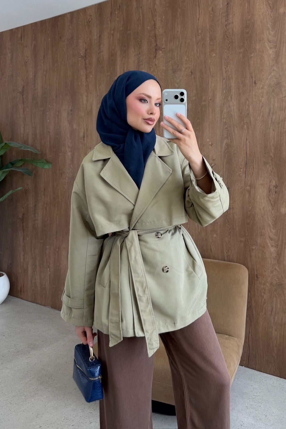 STYL Düğmeli Yarım Trenç Mint, Fiyatları 