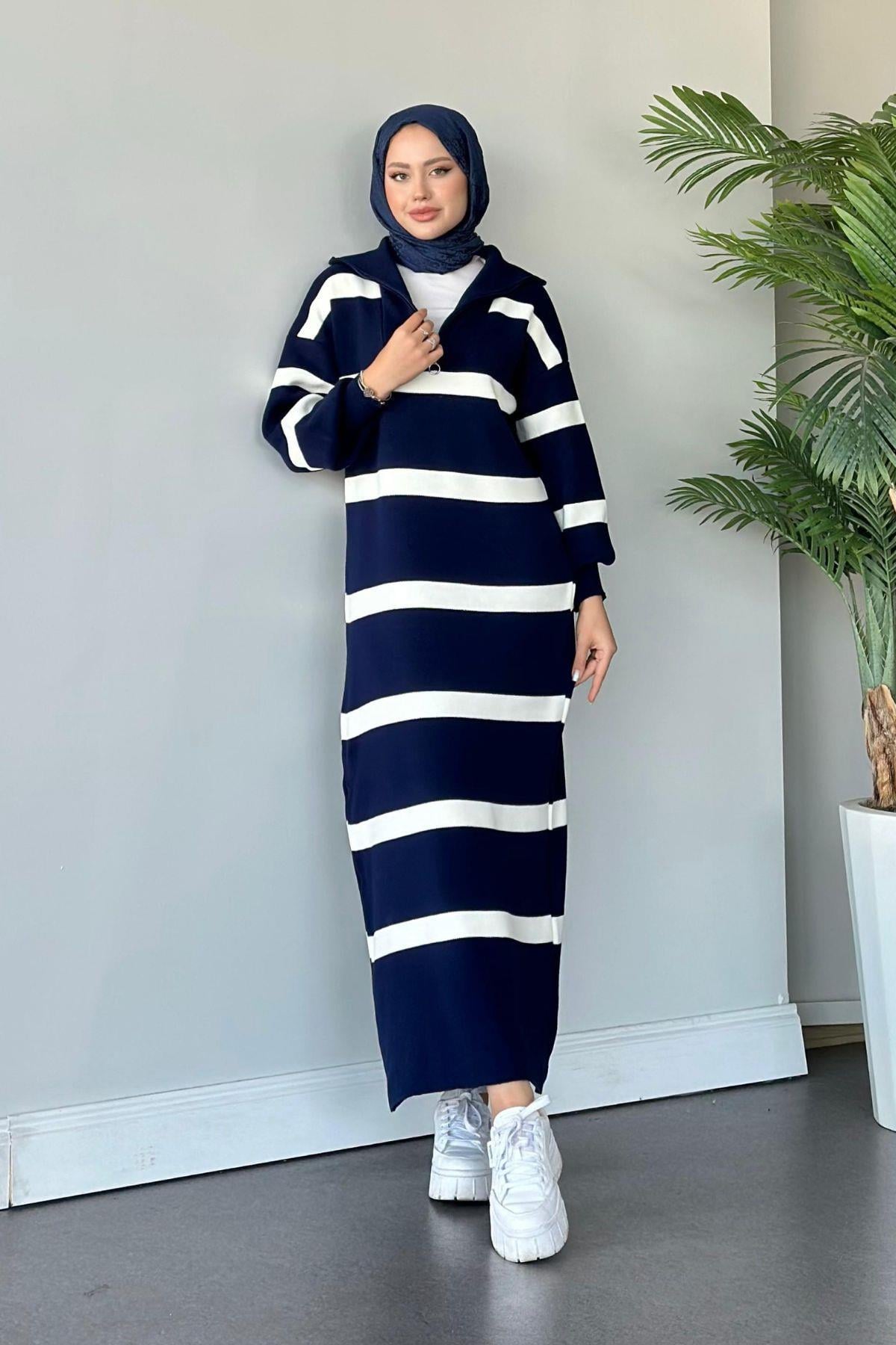 Sümeyye Triko Elbise Lacivert, Fiyatları 