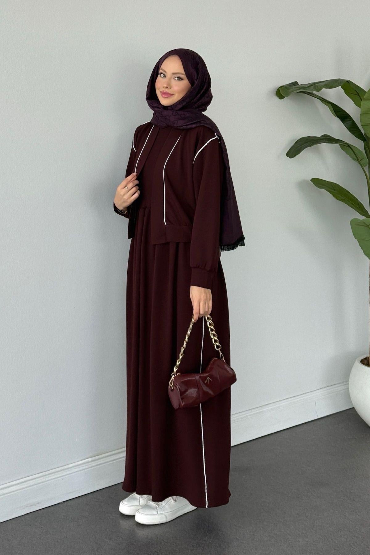 Syon Jileli Pamuklu Elbise Bordo, Fiyatları Syon Jileli Pamuklu Elbise Bordo Haza Moda 