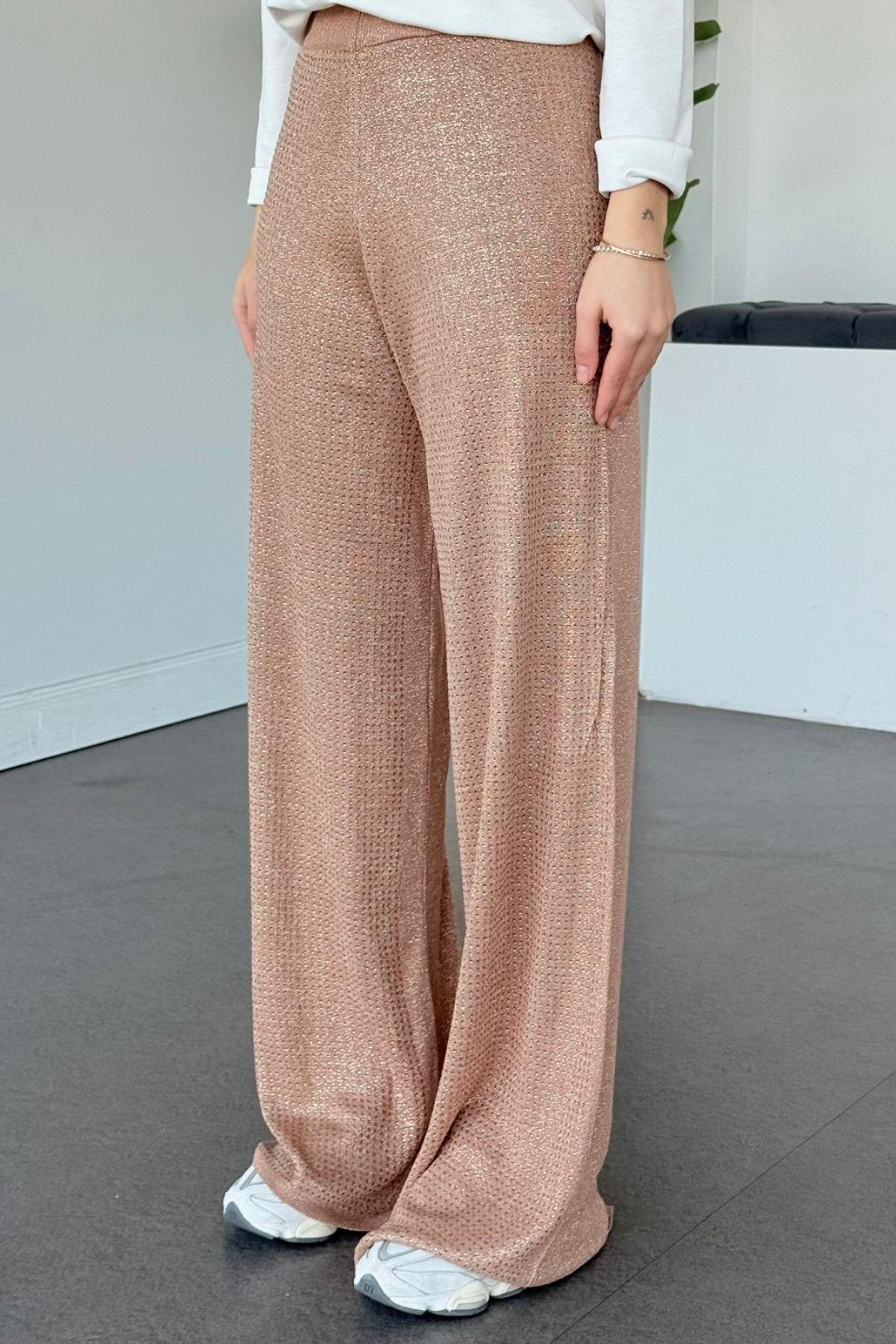 Taşlı Triko Pantolon Camel, Fiyatları 