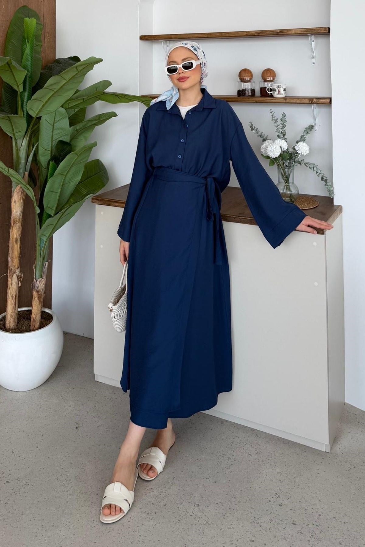 Tuğba Keten Etekli Takım Lacivert, Fiyatları 