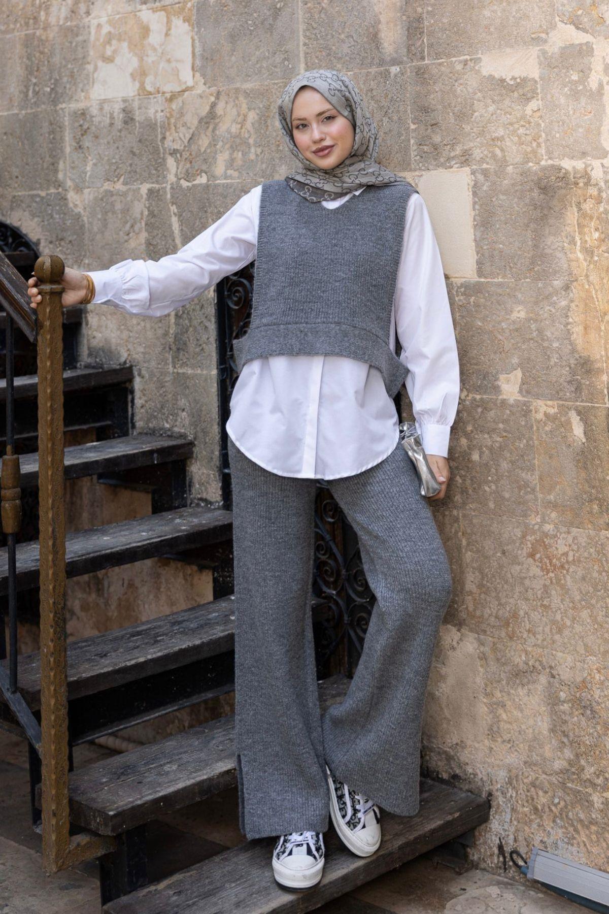 Venüs Üçlü Triko Takım Gri, Fiyatları Venüs Üçlü Triko Takım Gri- Haza Moda 